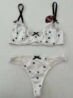 Set corazón c/encaje
