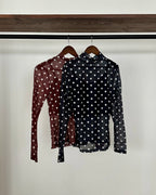 Blusa mesh polka