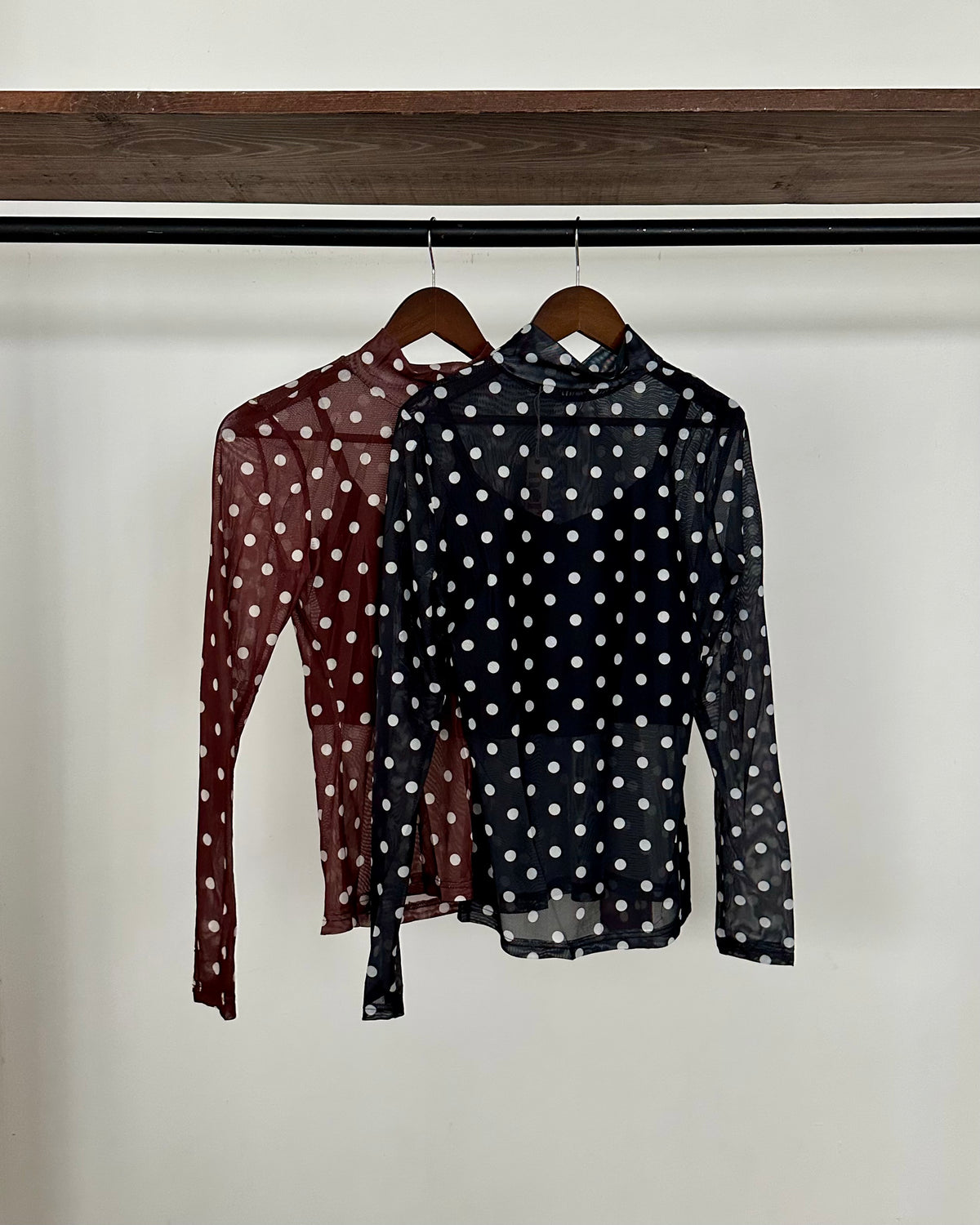 Blusa mesh polka