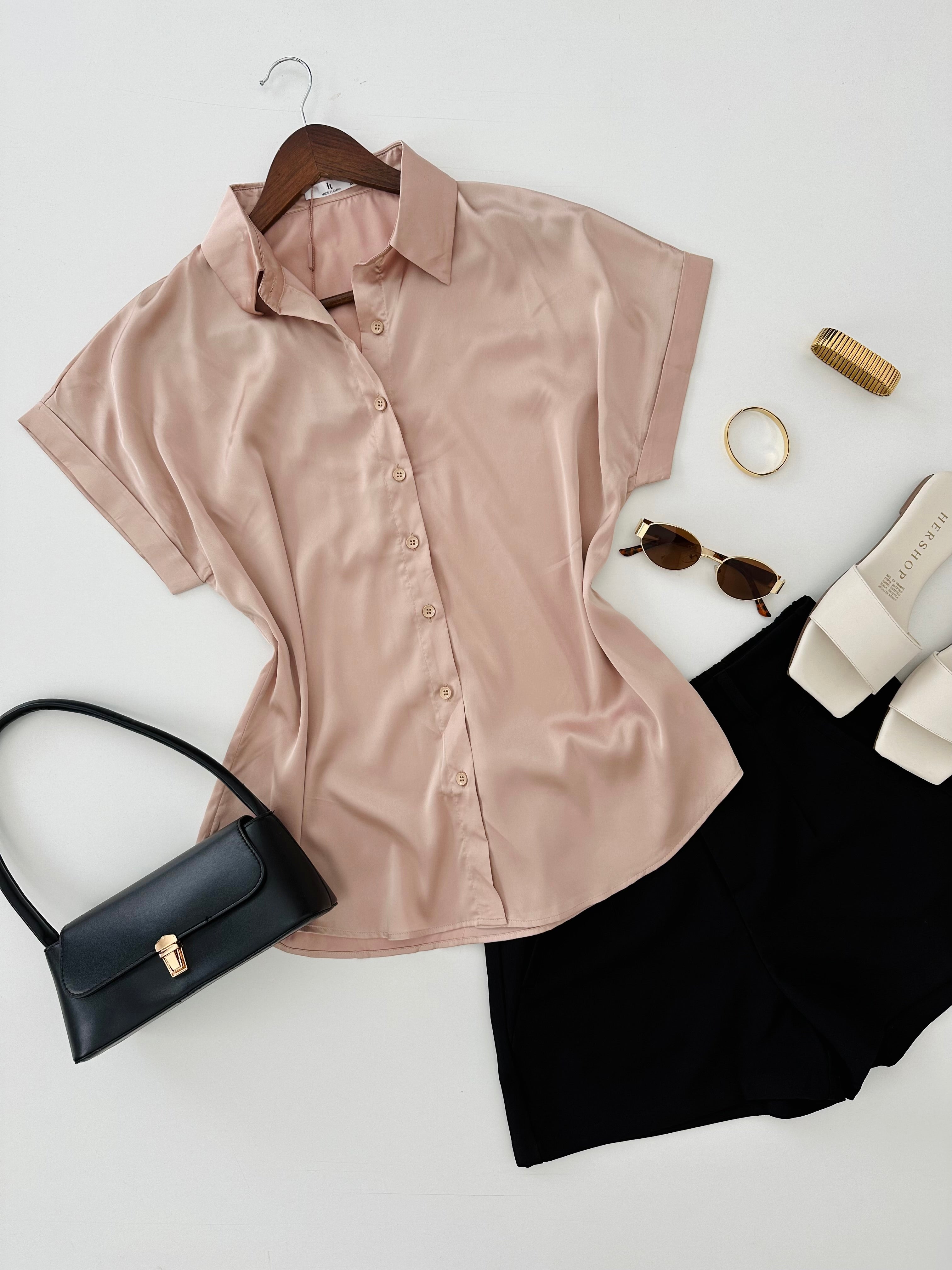 Camisa satinada