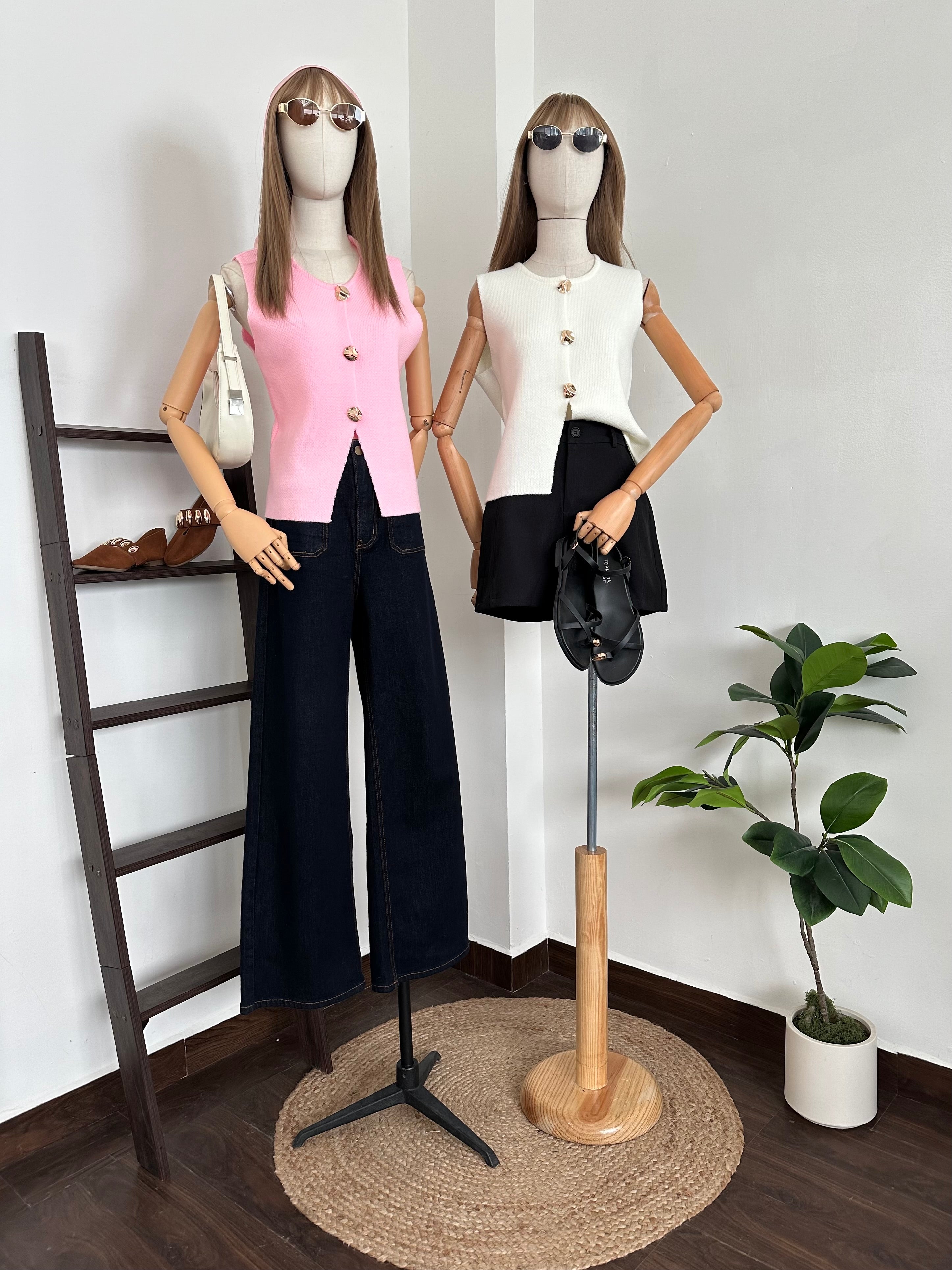 Blusa tres botones de punto