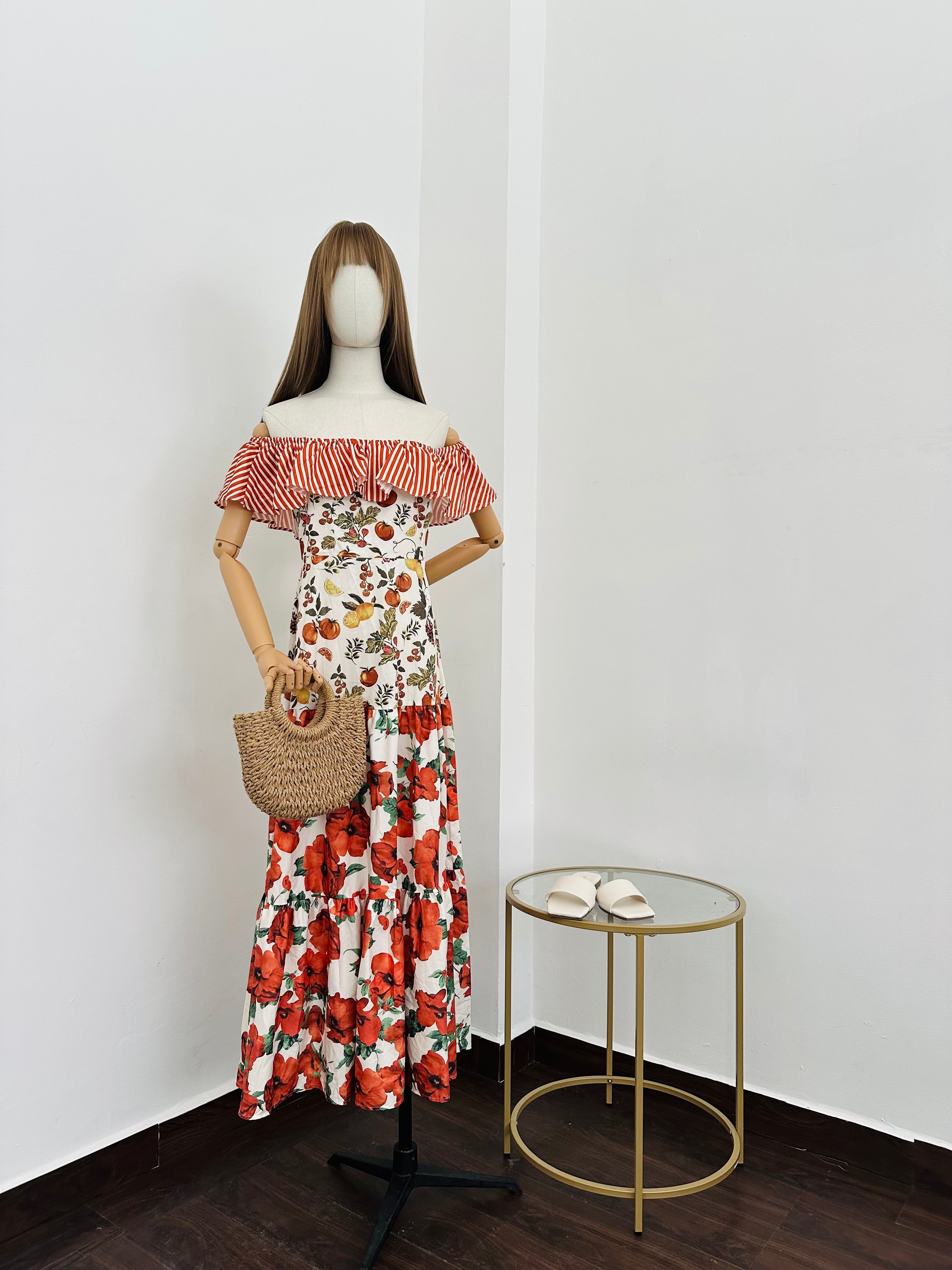 Vestido estampado 🍊🌹