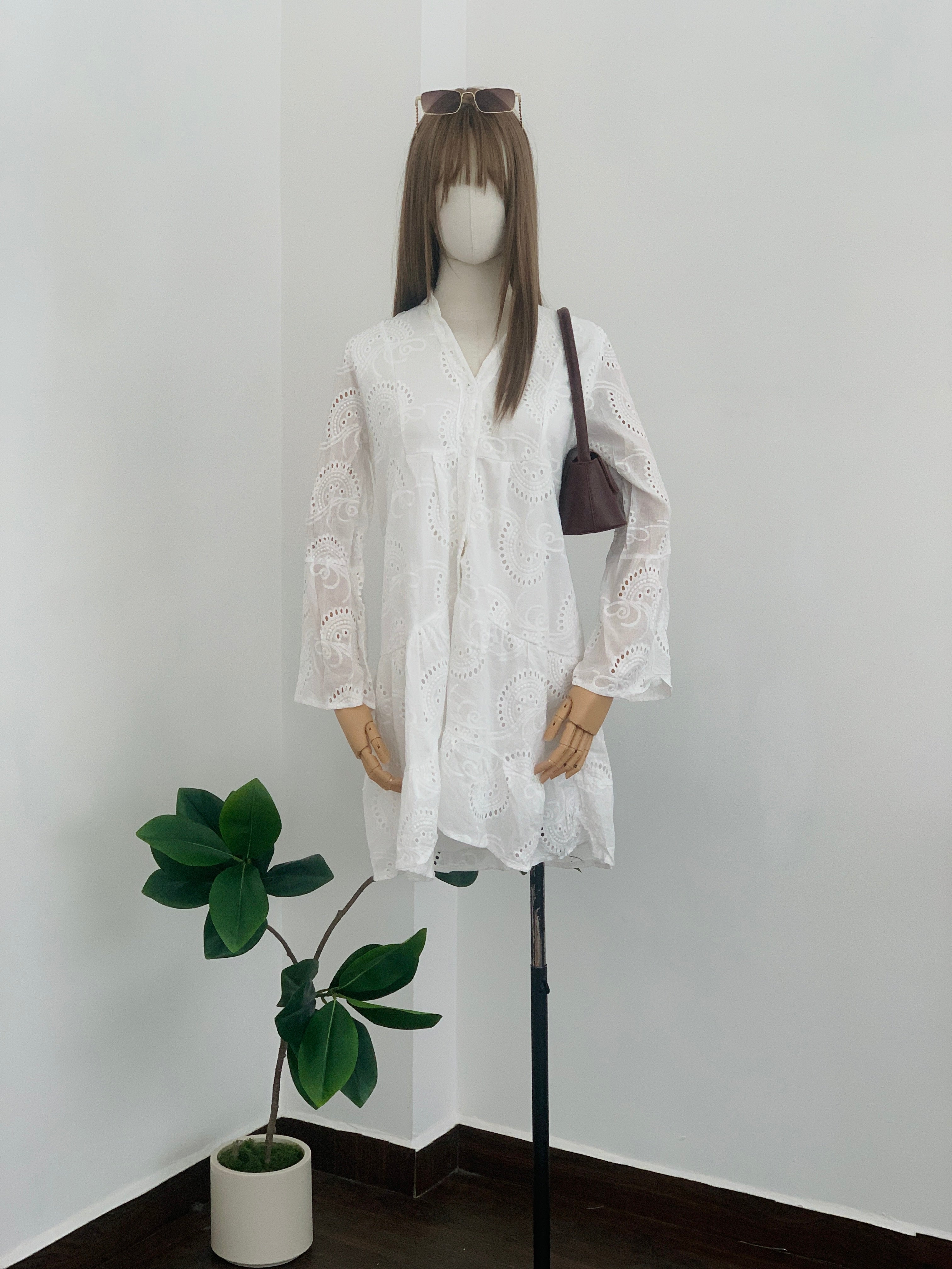 Vestido blanco de encaje