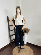 Chaleco tejido c/listones