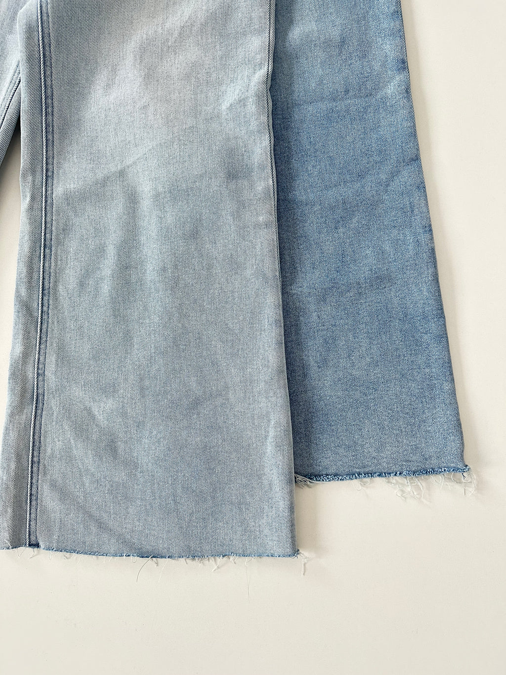Jeans raw hem