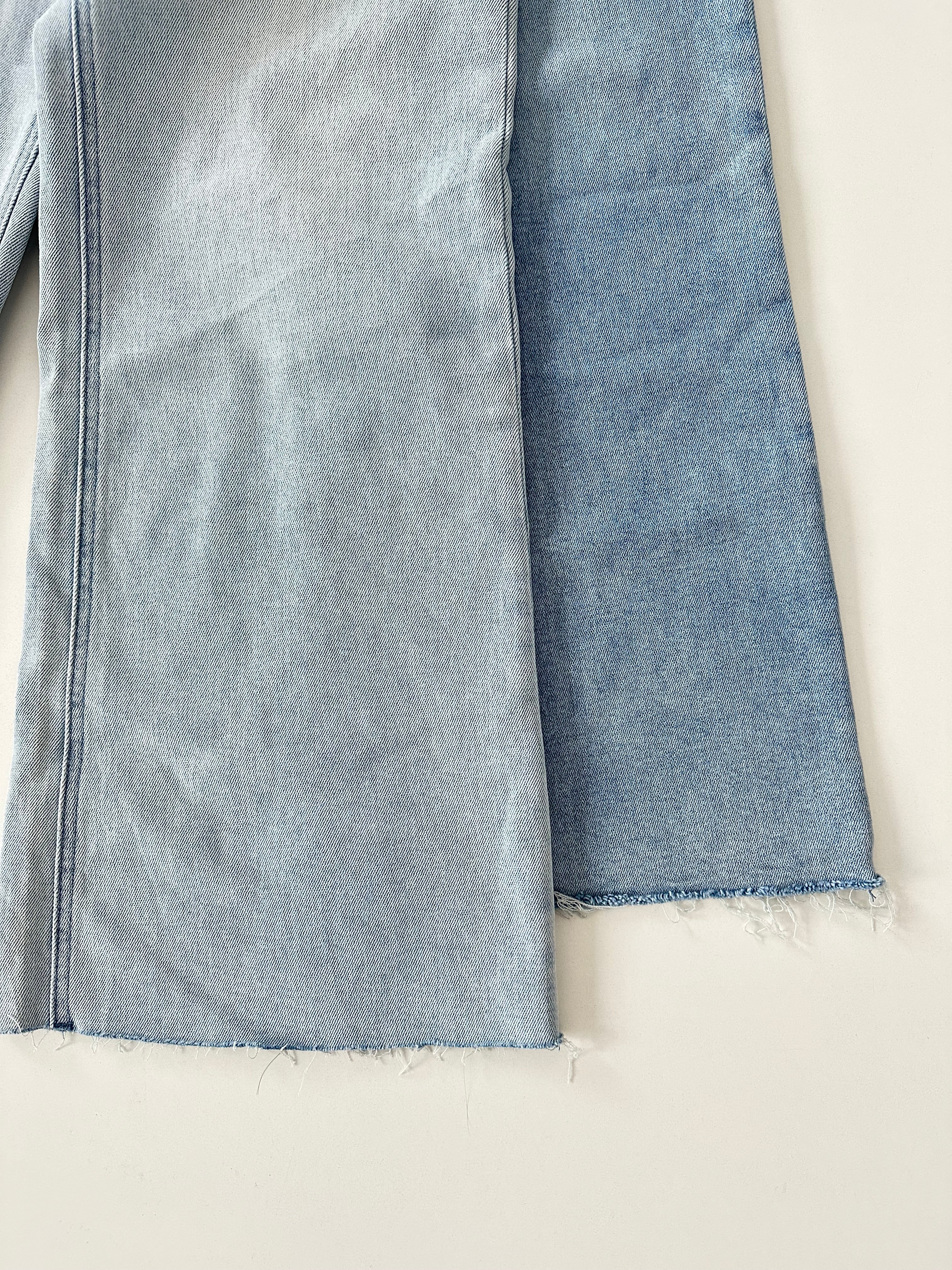 Jeans raw hem