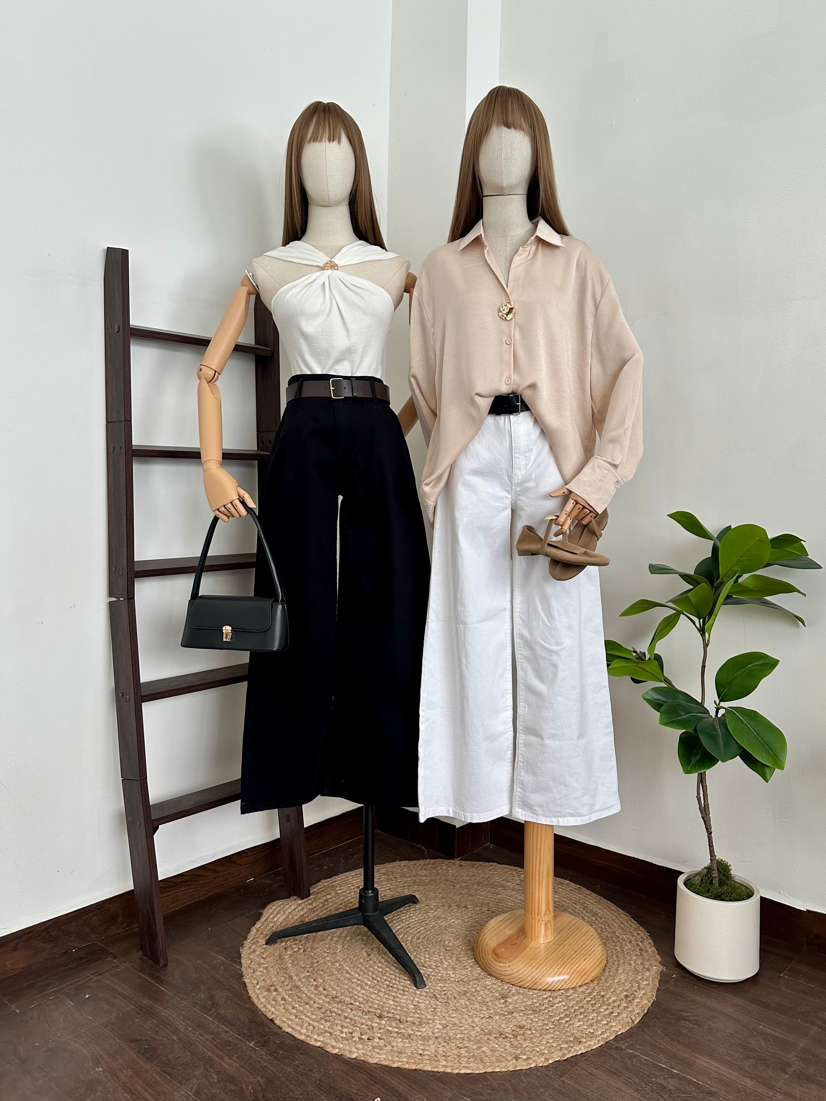 Pantalón wide leg c/cinto