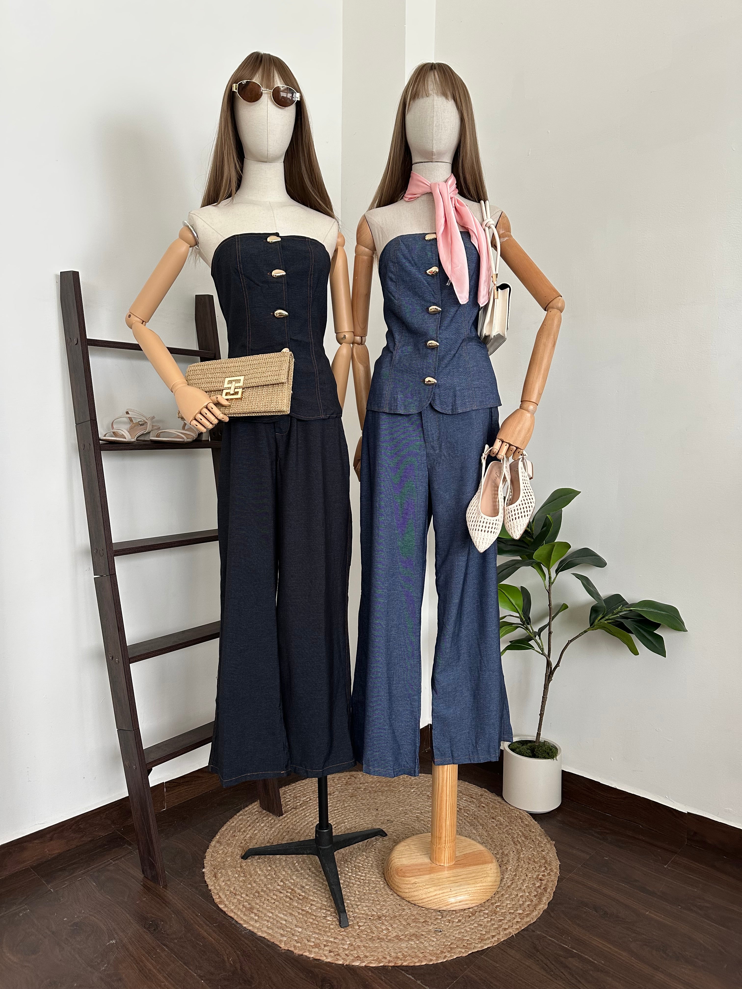 Set Denim botones