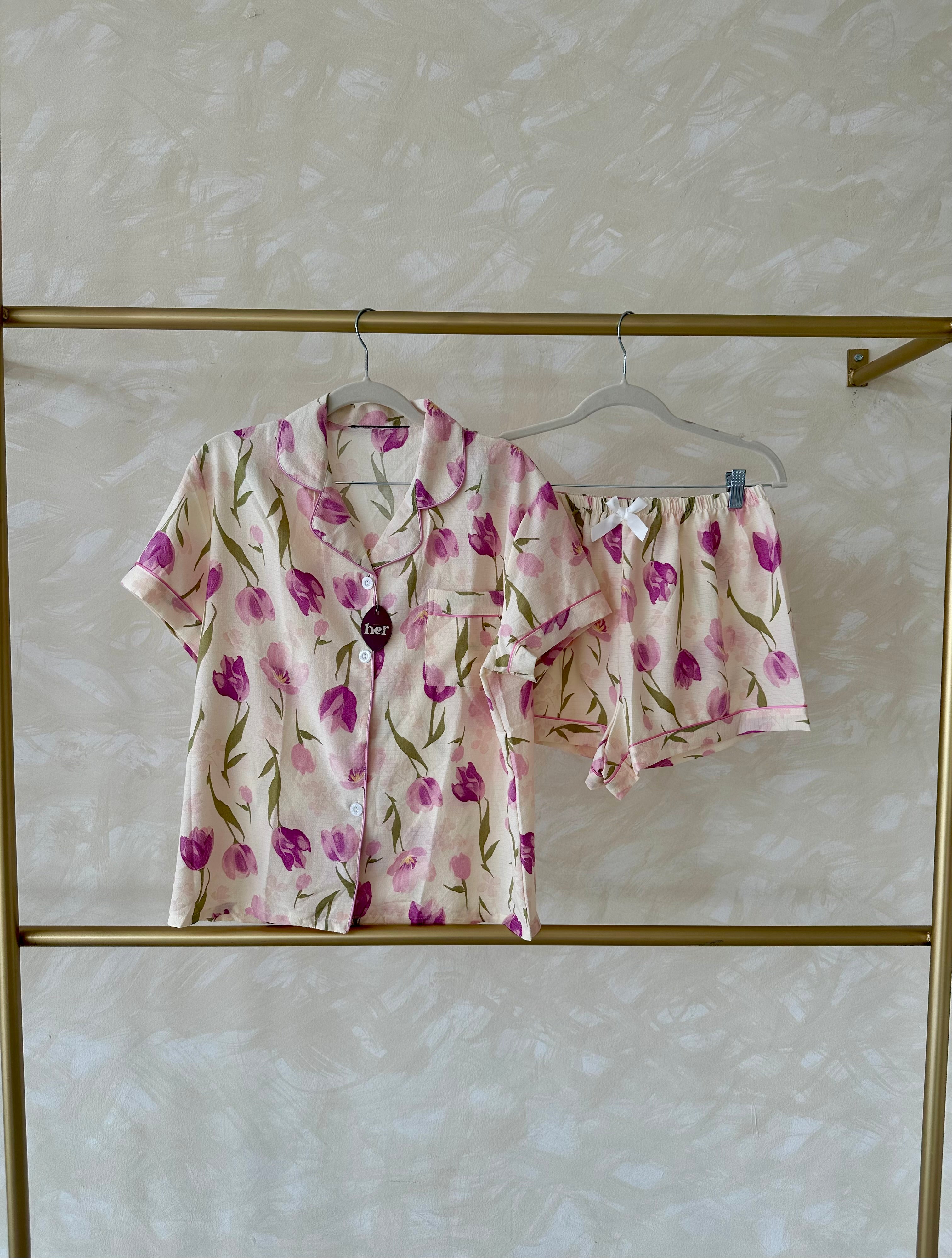 Pijama con flores