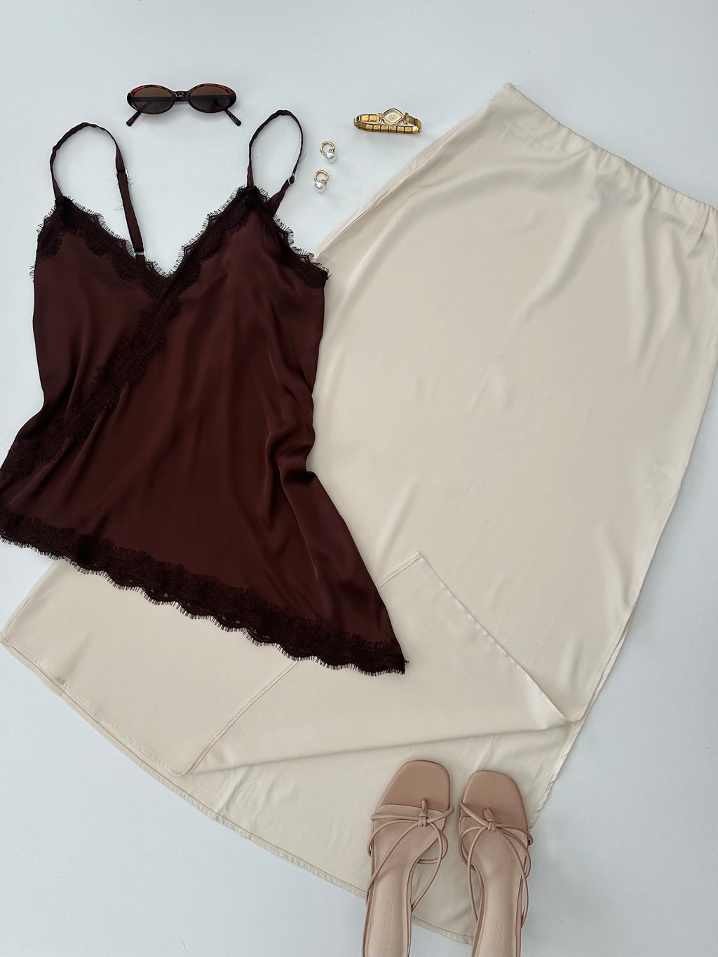 Blusa de tirantes con encaje