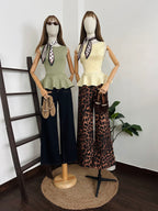 Blusa peplum de punto