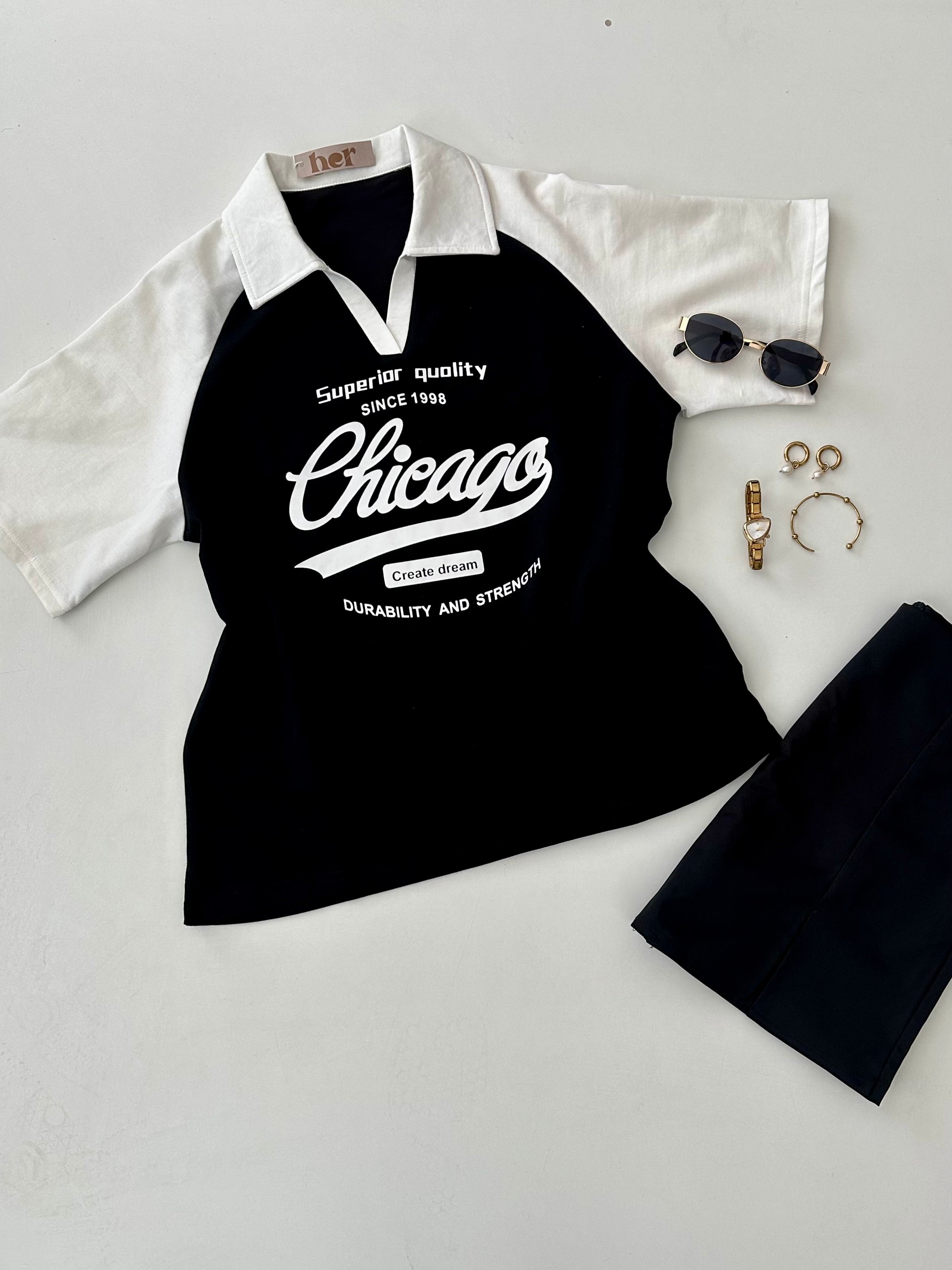 Blusa oversize con cuello