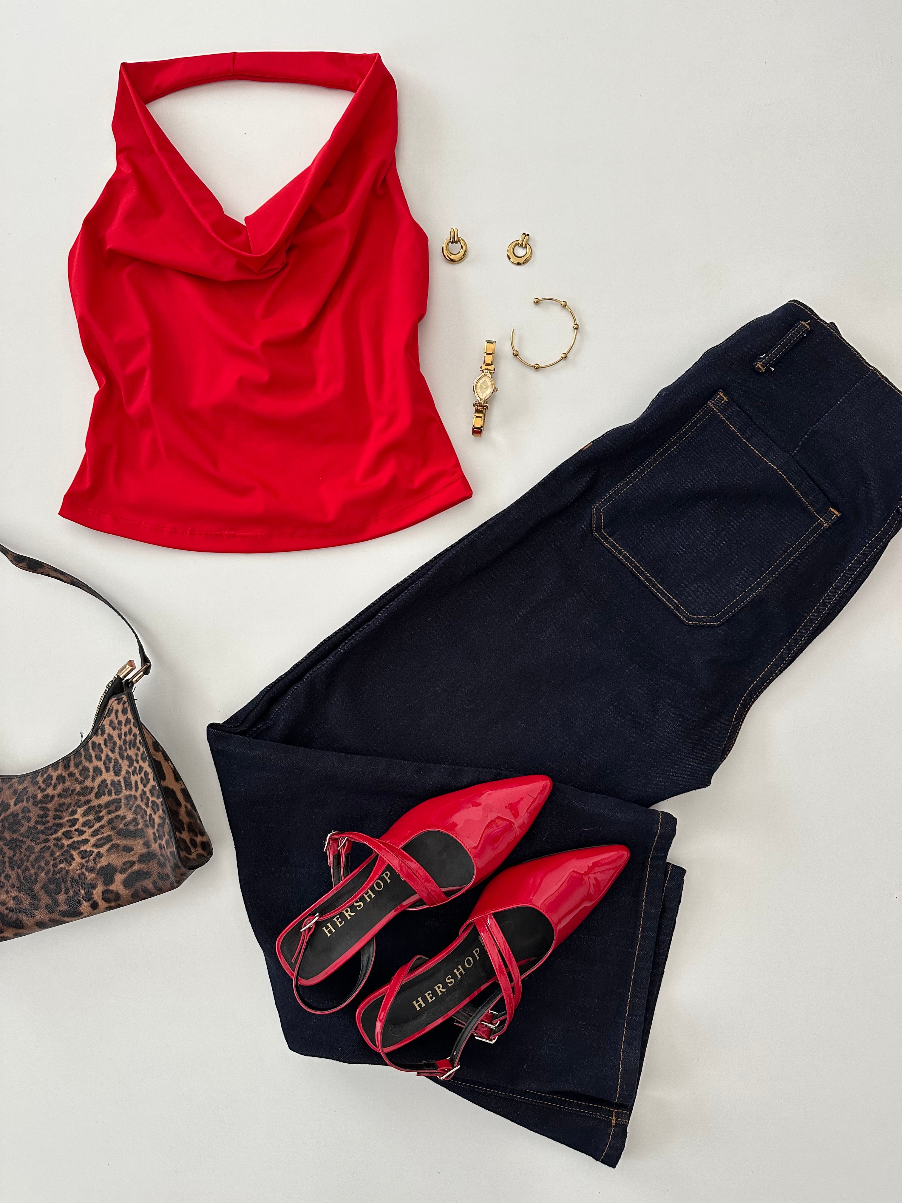 Blusa halter escote