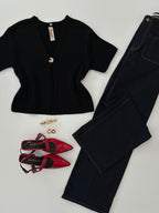 Blusa tipo capa