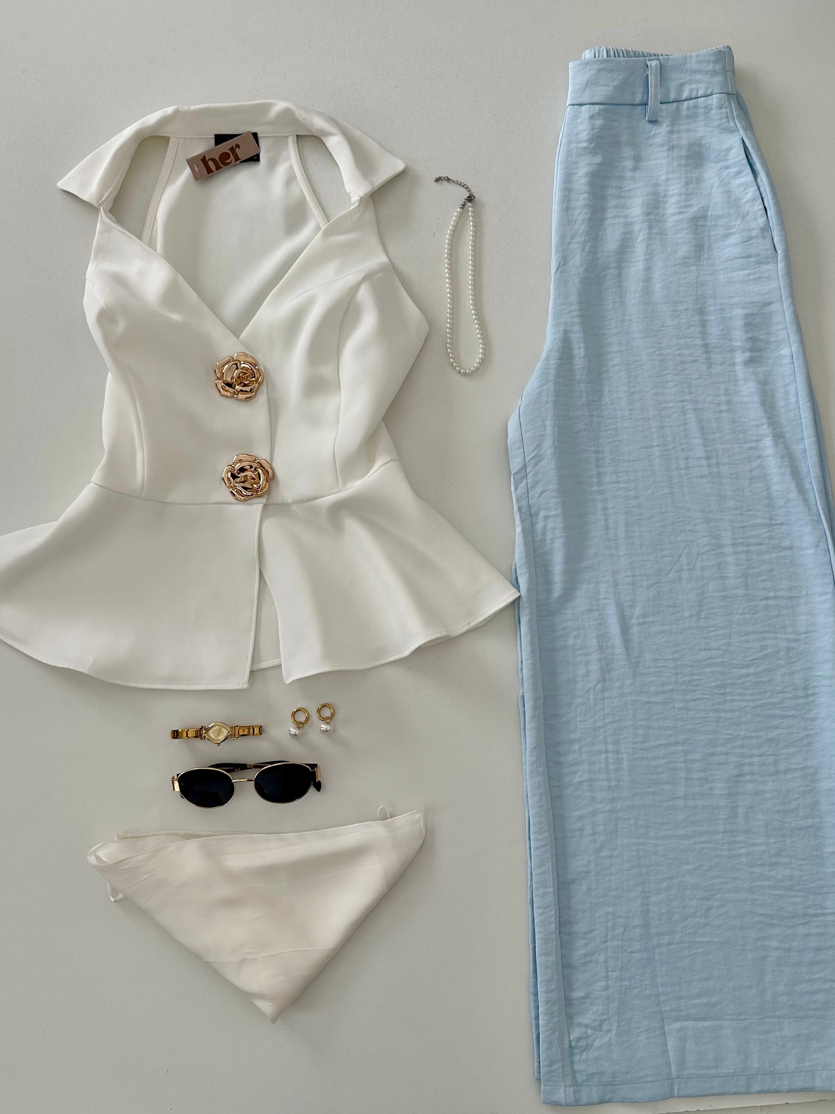 Pantalón satinado c/elástico