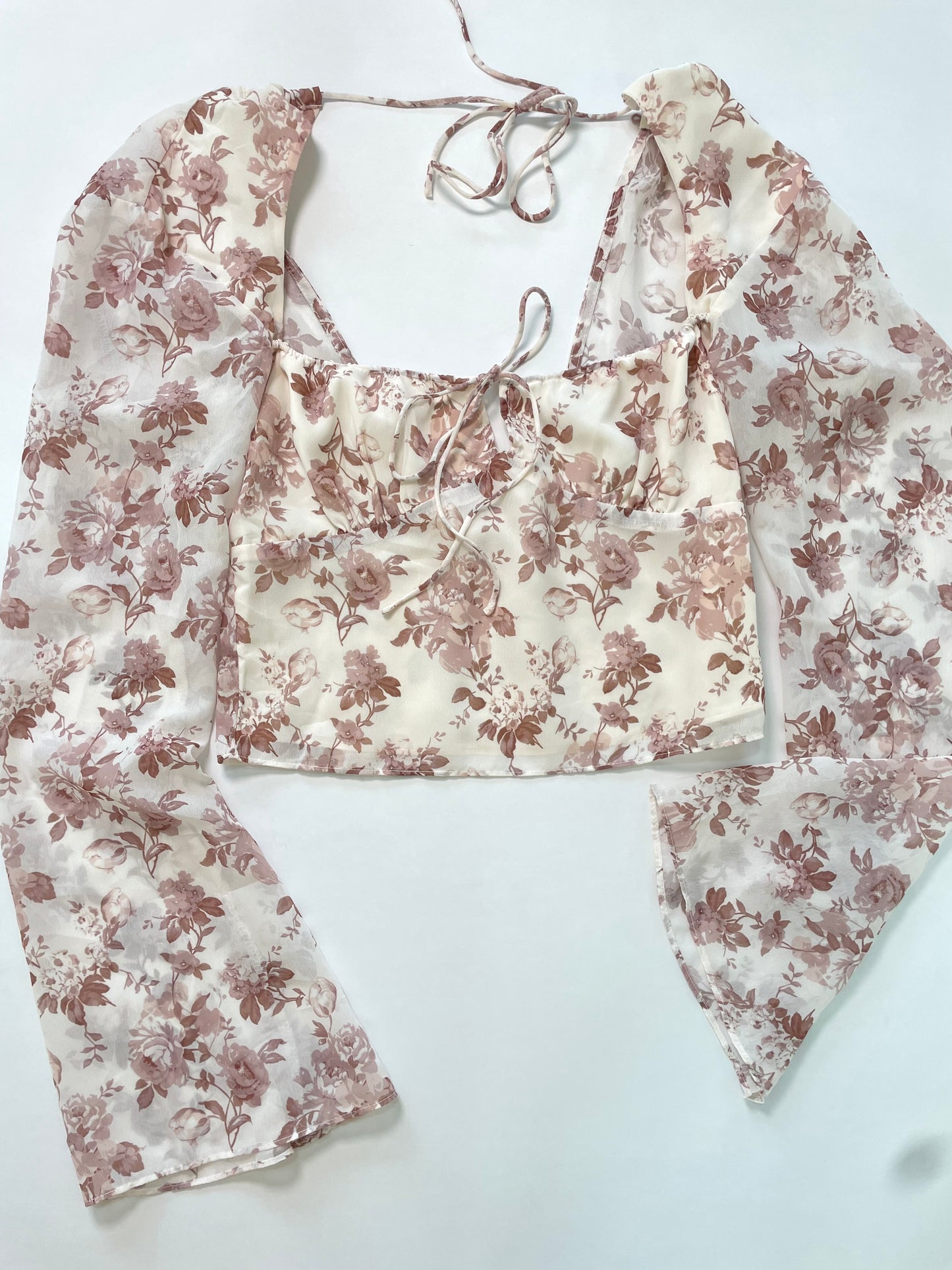 Blusa de mangas floral