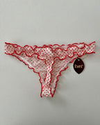 Tanga de puntos rojos
