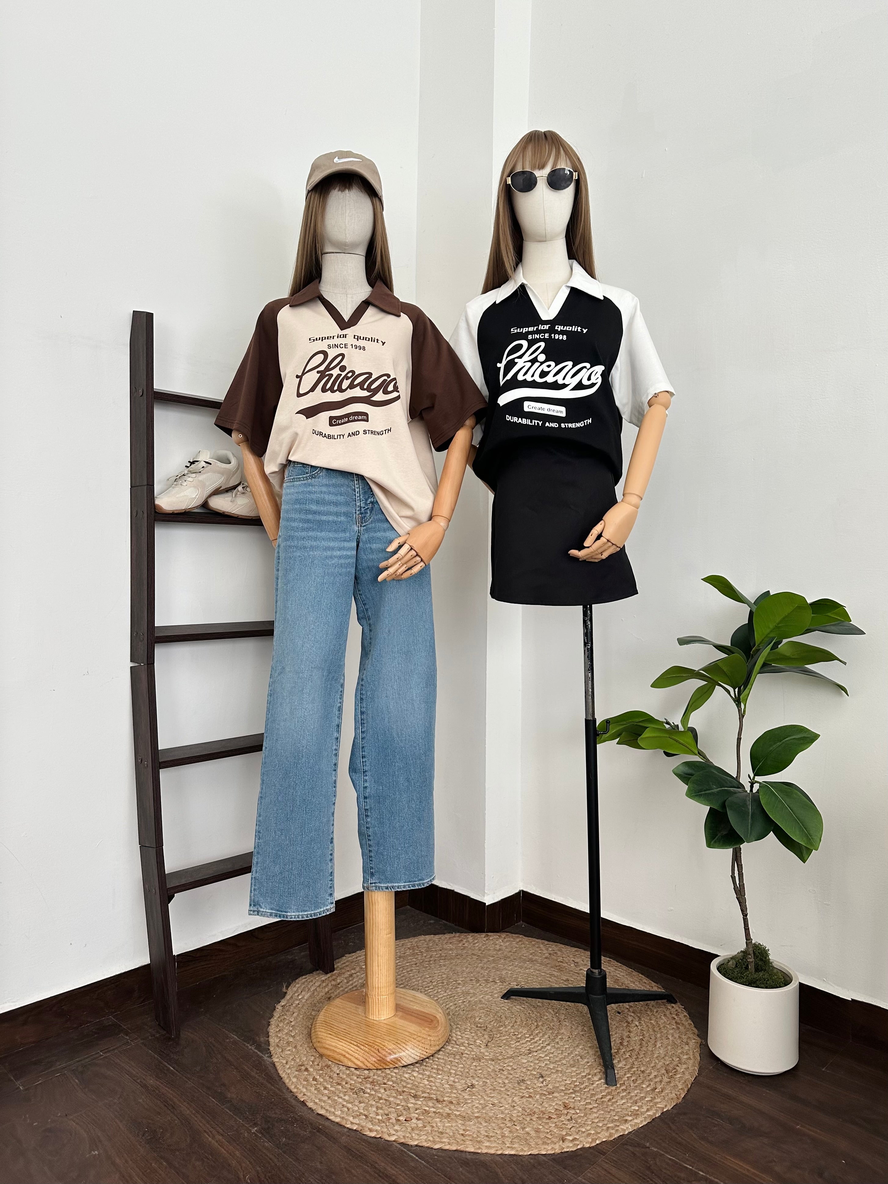 Blusa oversize con cuello