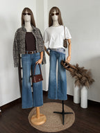 Side slit jeans