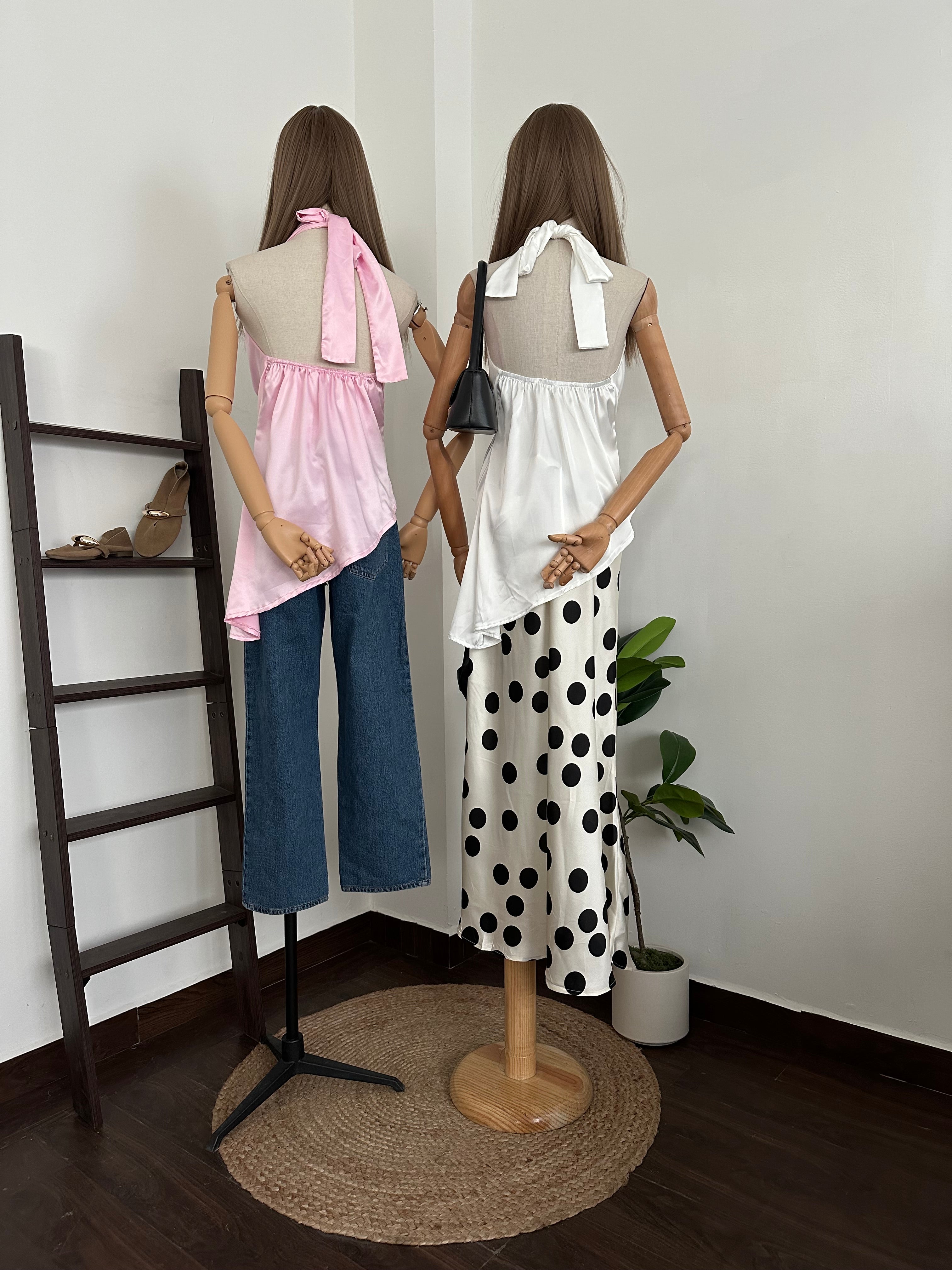 Halter blouse Satin