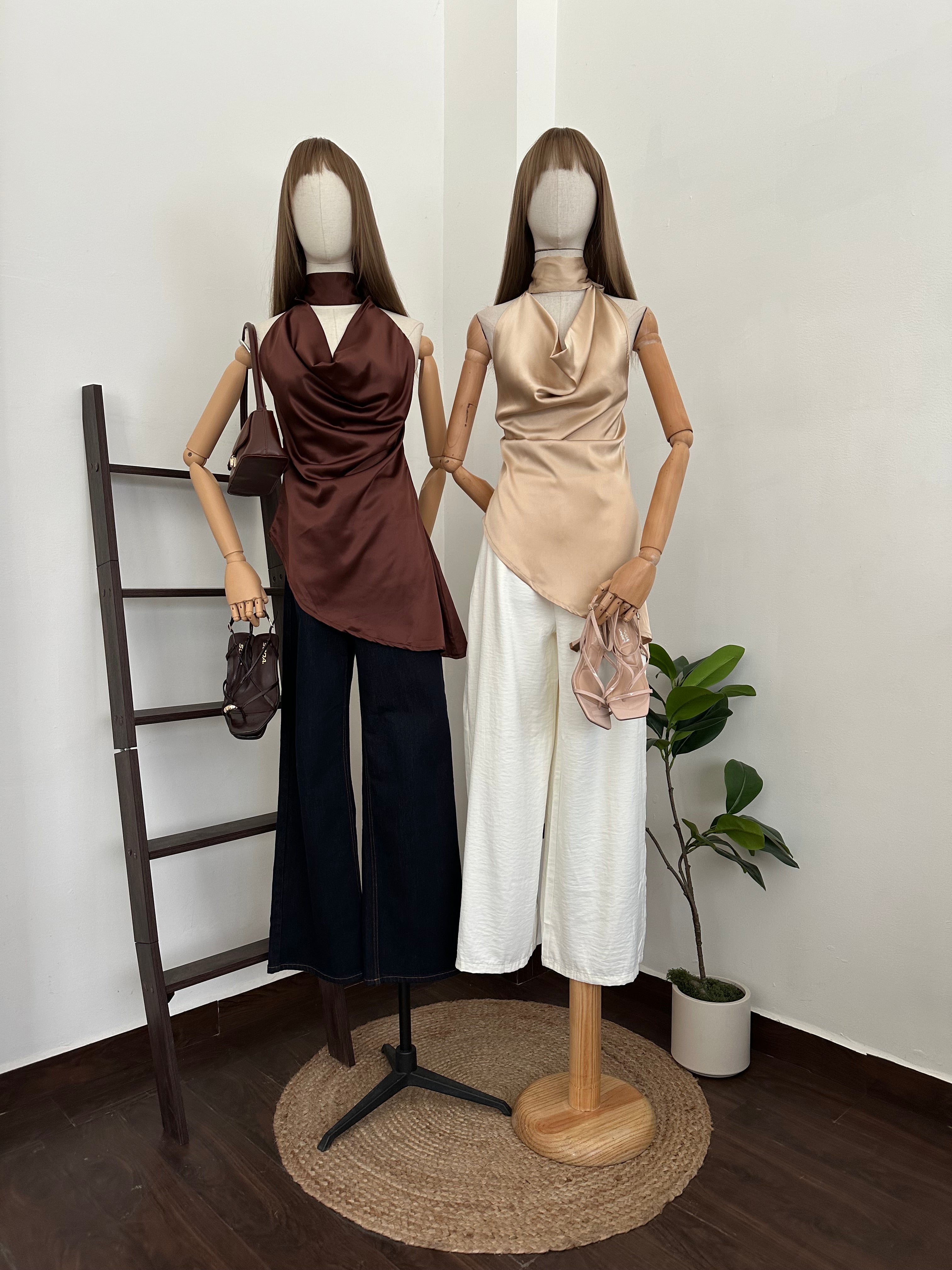 Halter blouse Satin