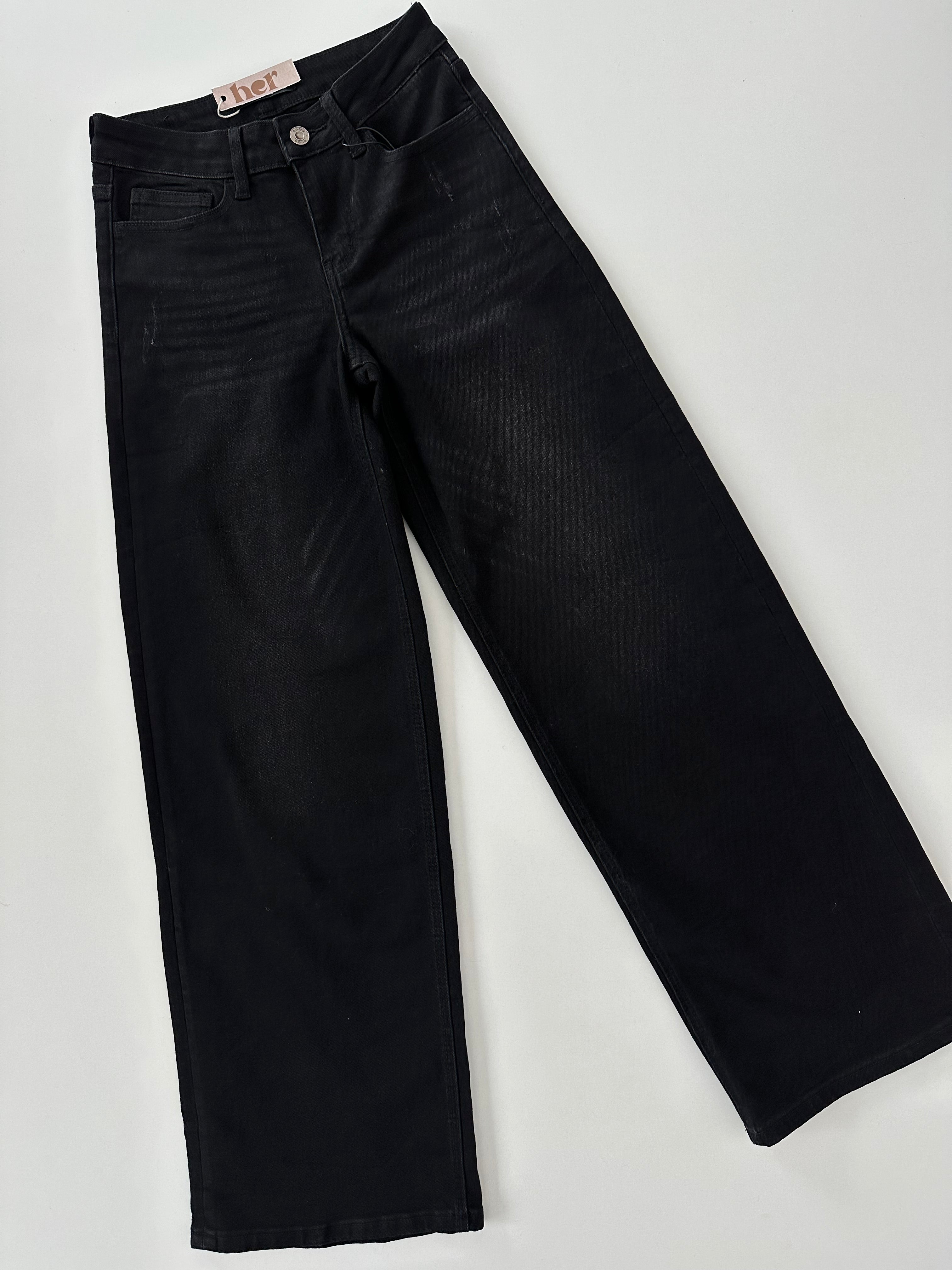 Black Jean wide leg