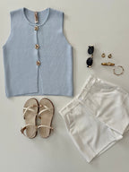 Blusa tres botones de punto
