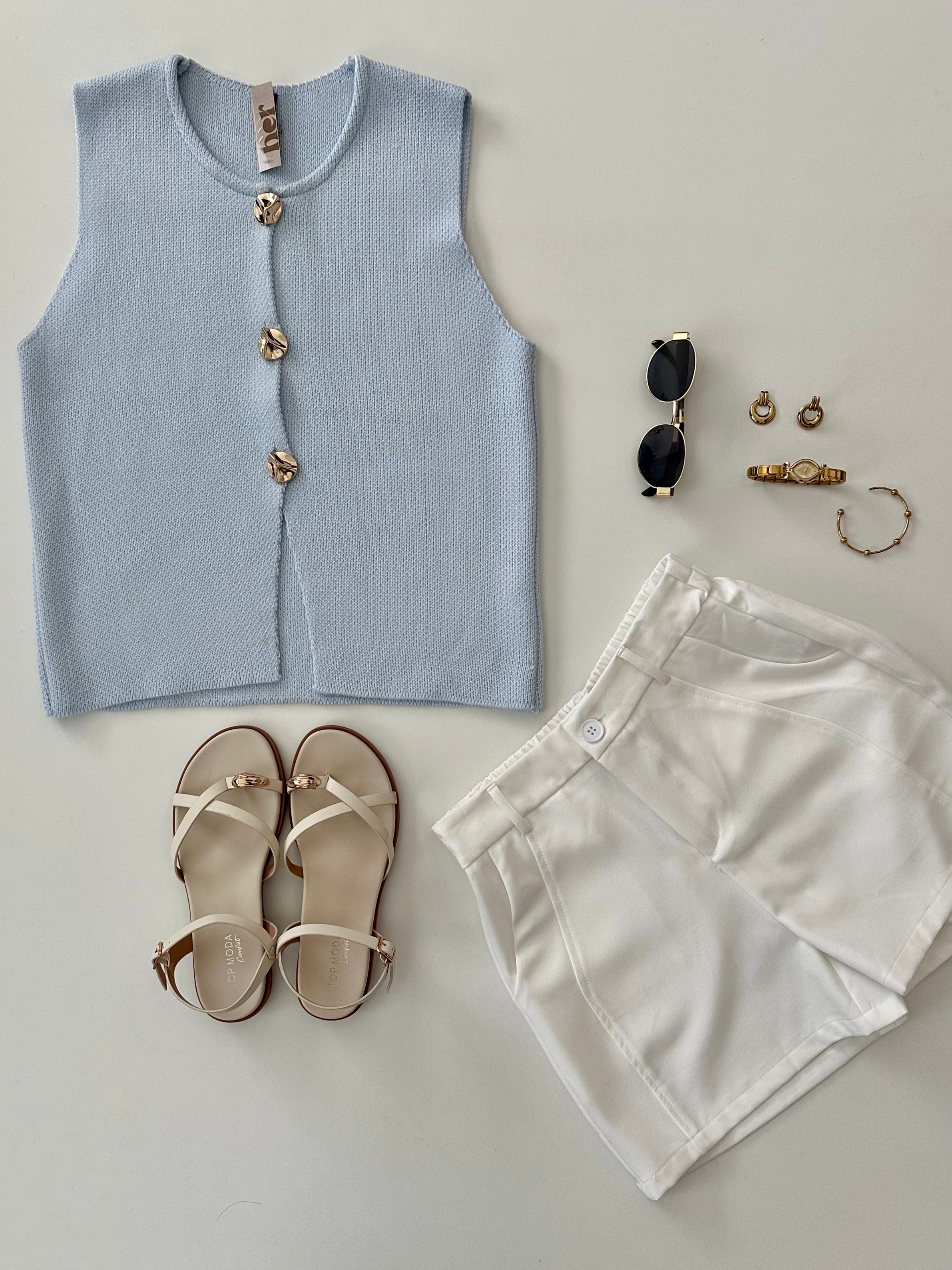 Blusa tres botones de punto