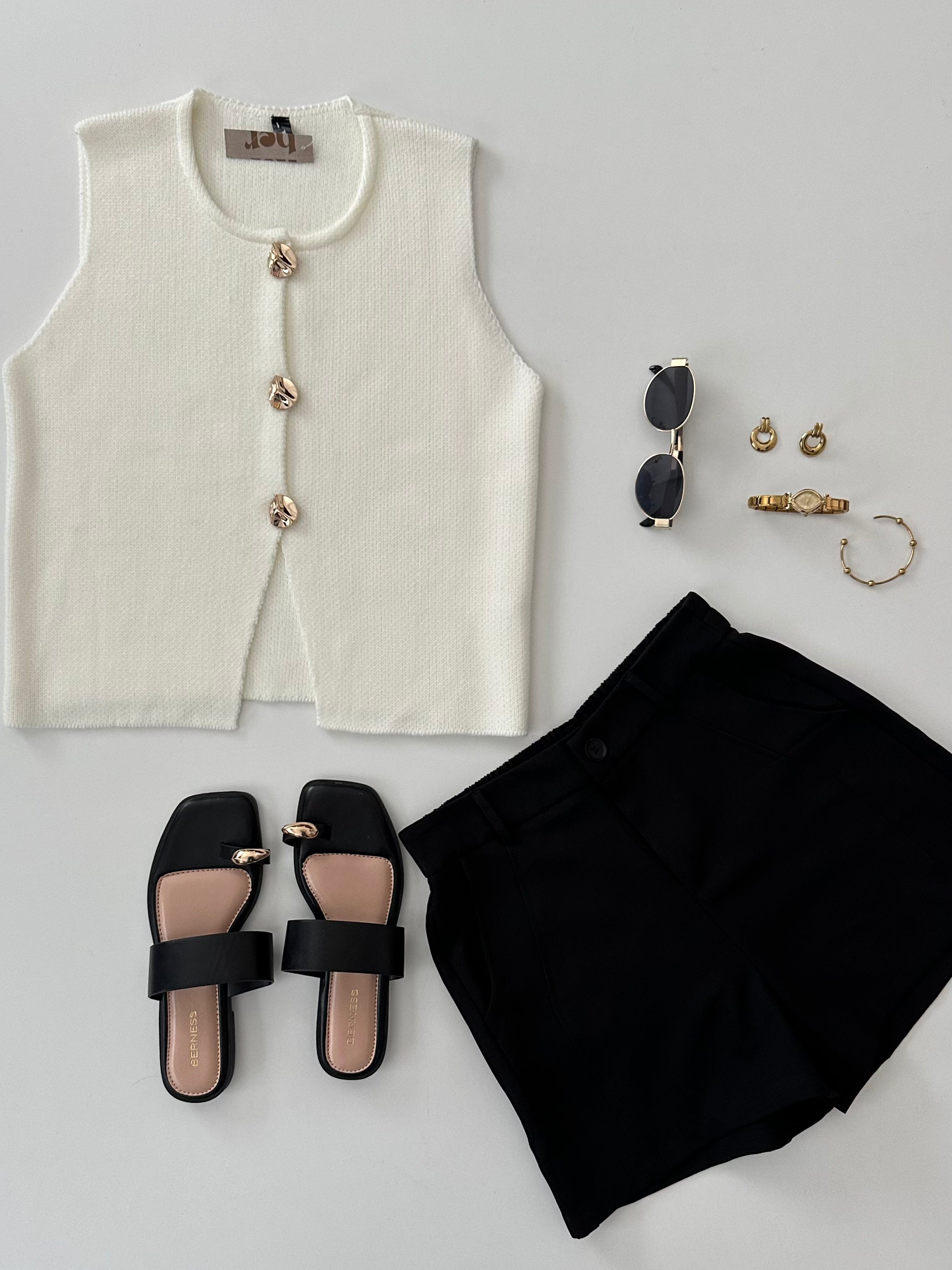 Blusa tres botones de punto