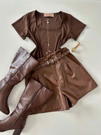 Short vinipiel c/cinto