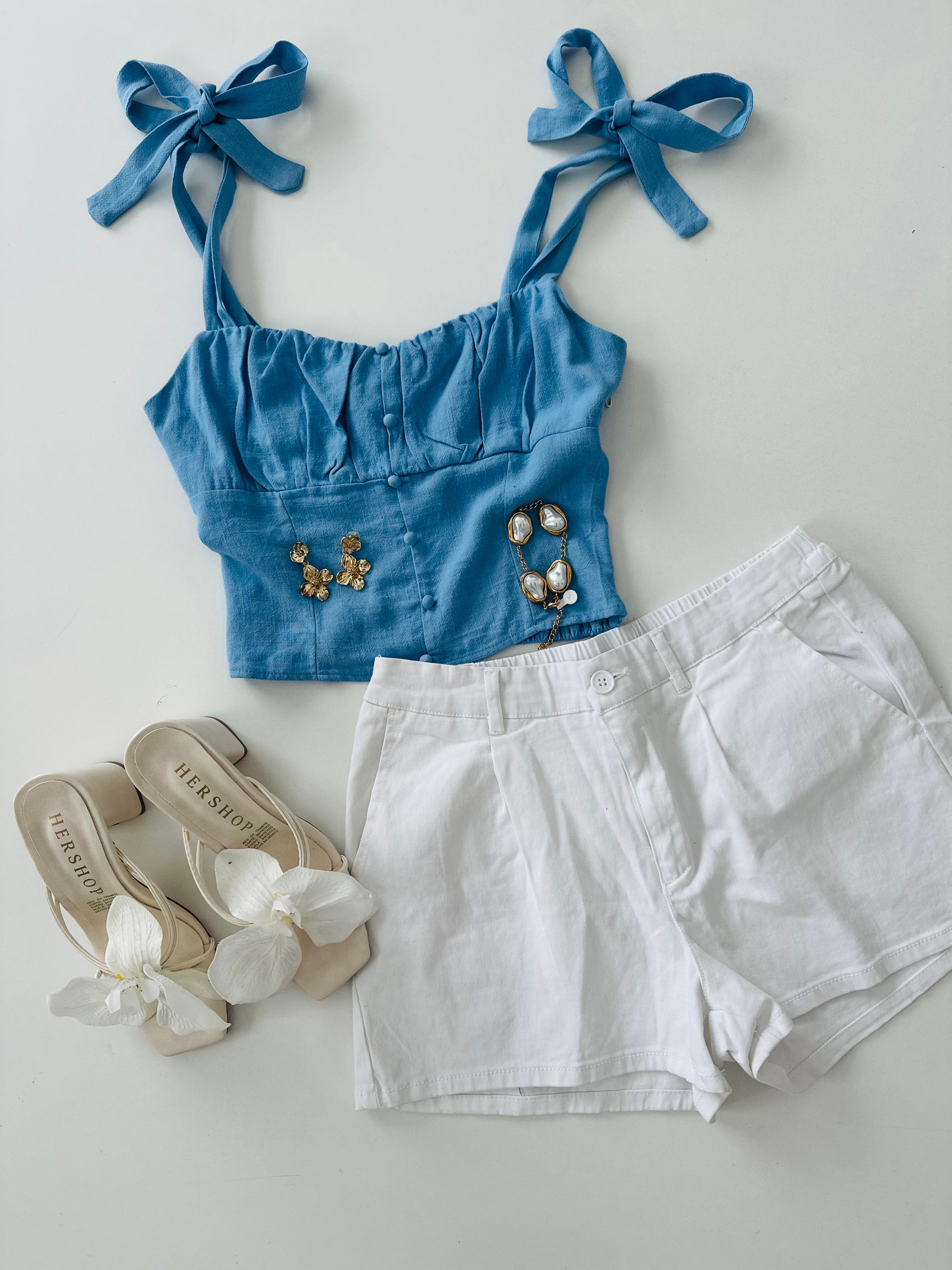 Top de listones azul