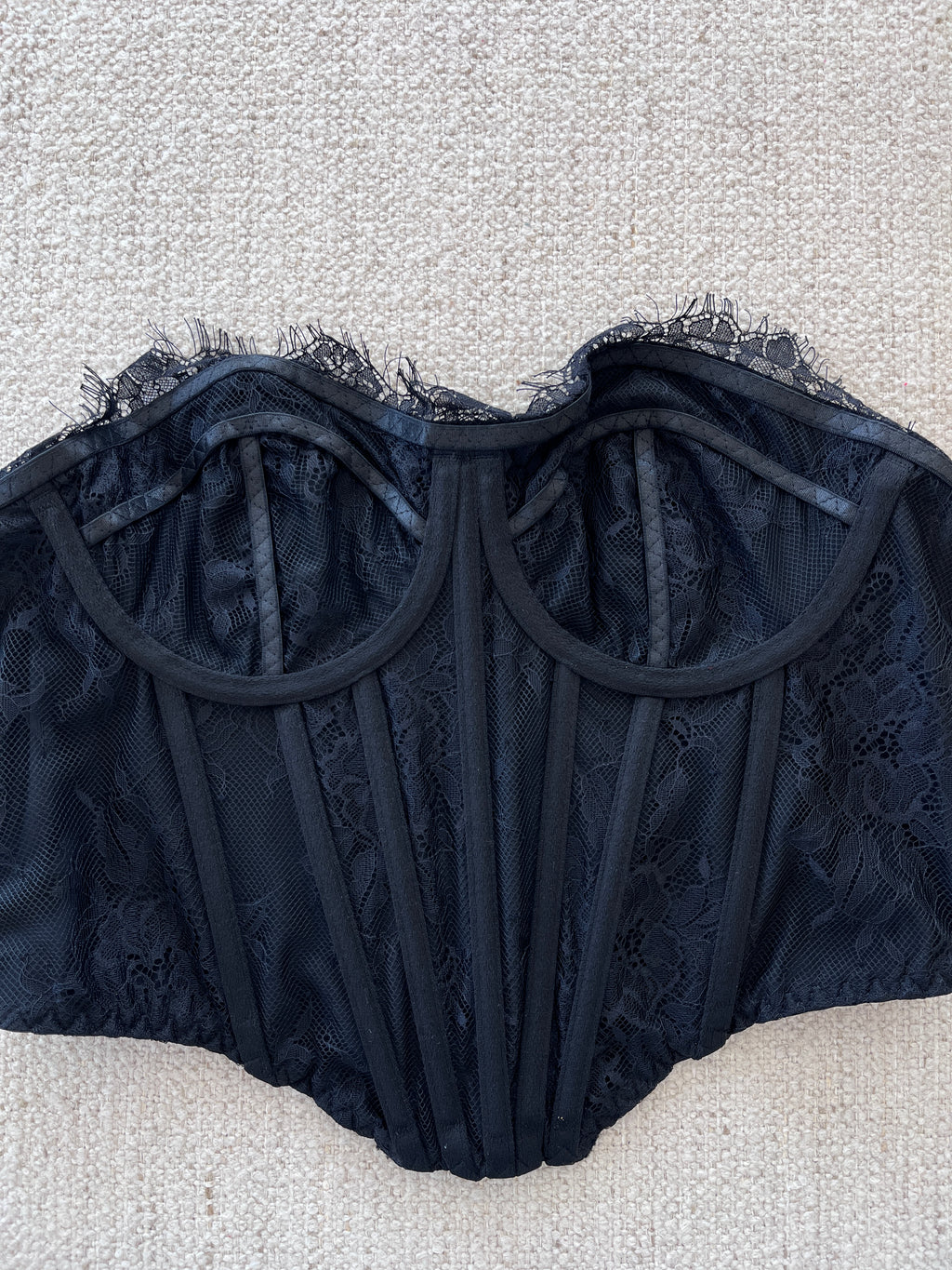 Corset encaje strapless