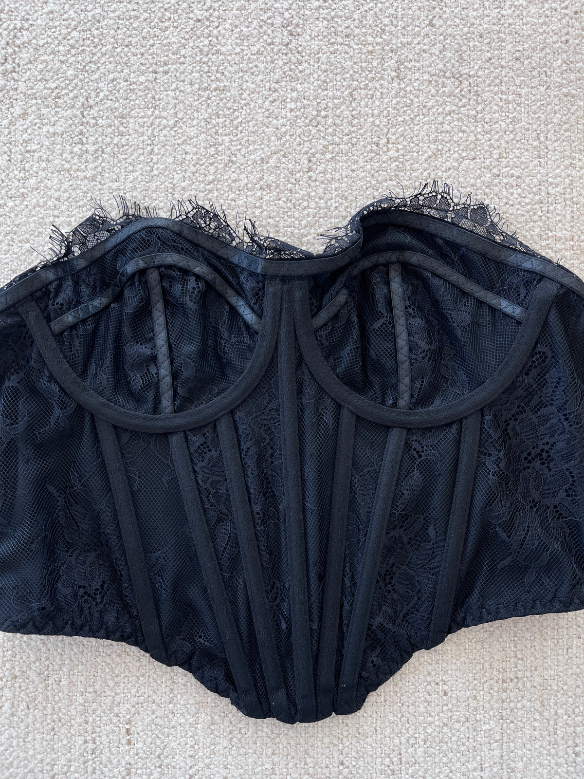 Corset encaje strapless