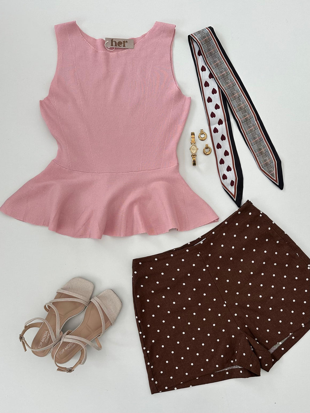 Blusa peplum de punto