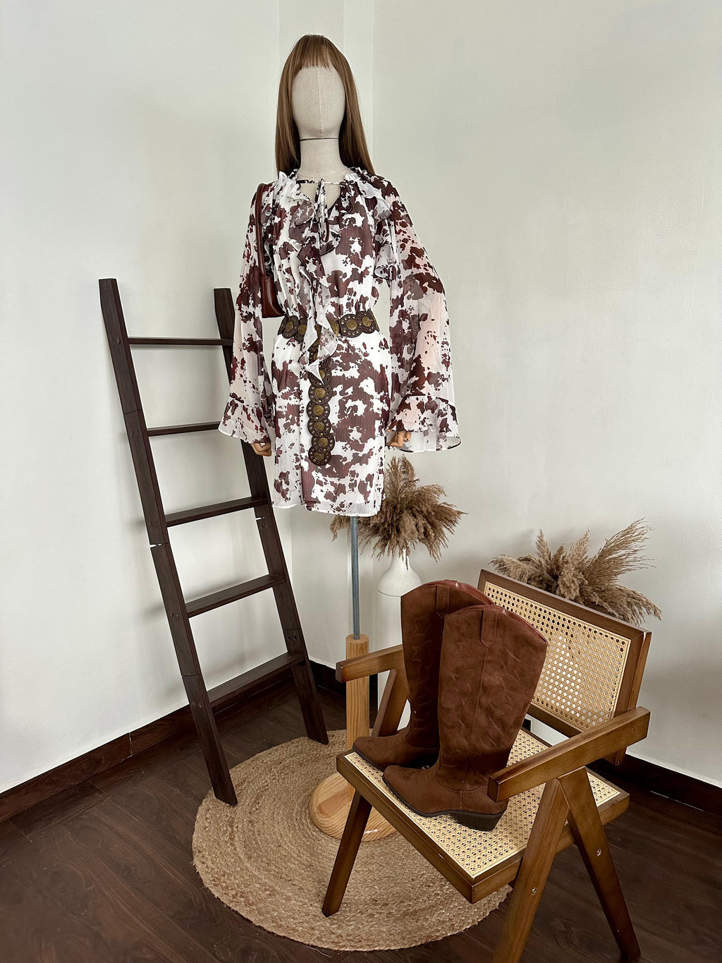 Vestido cow print