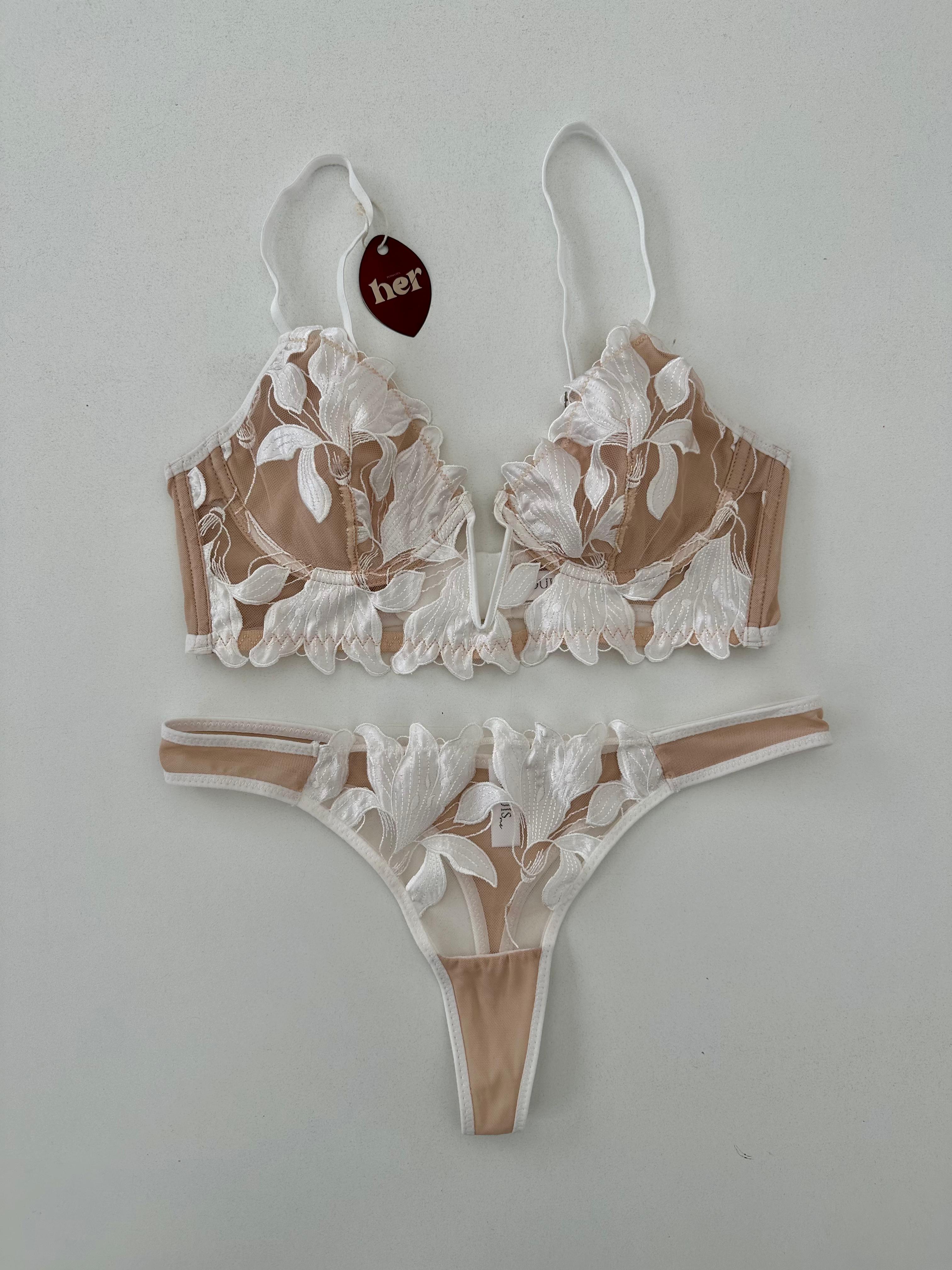 Set mesh con bordado