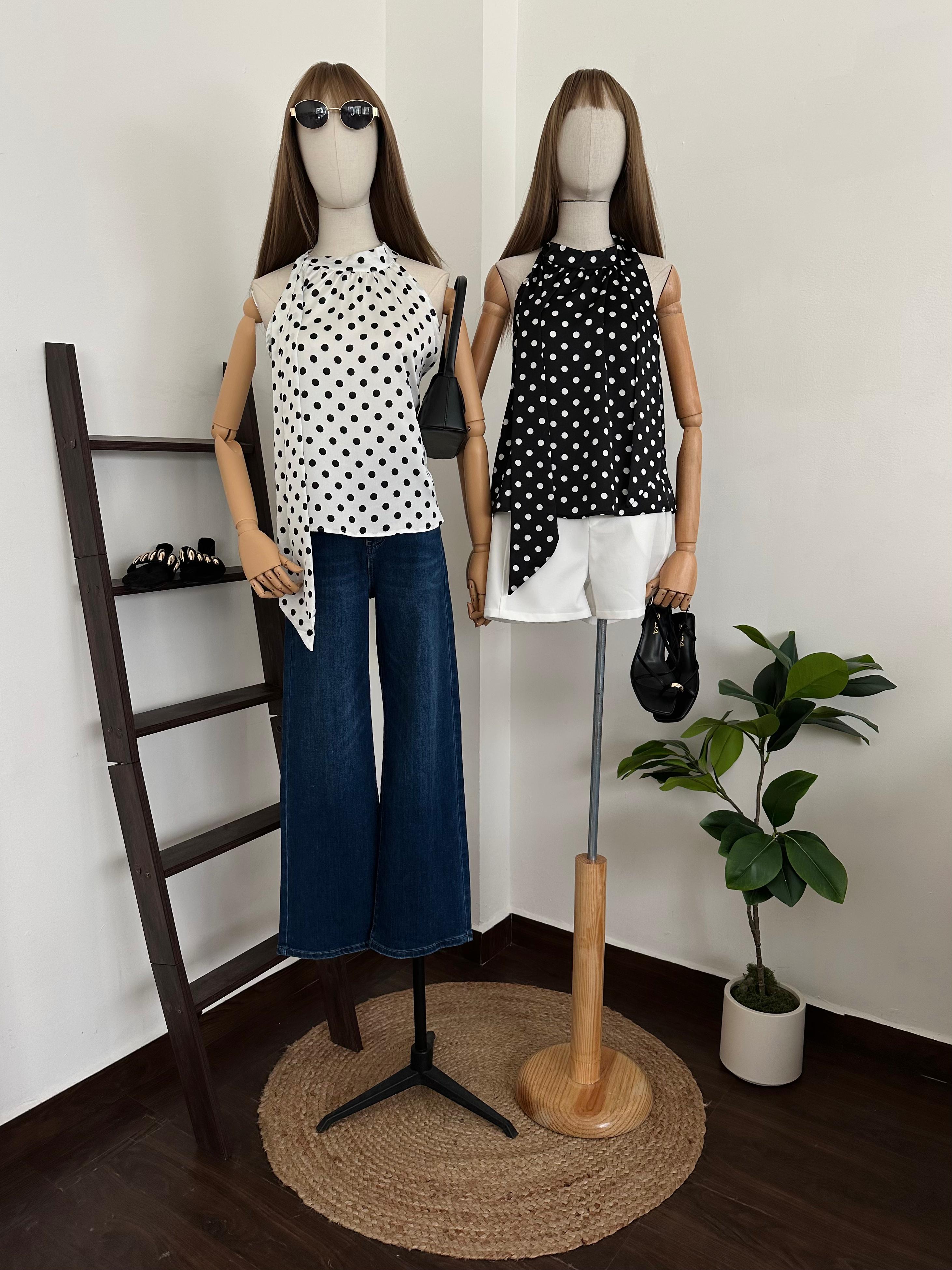 Blusa polka dots listón