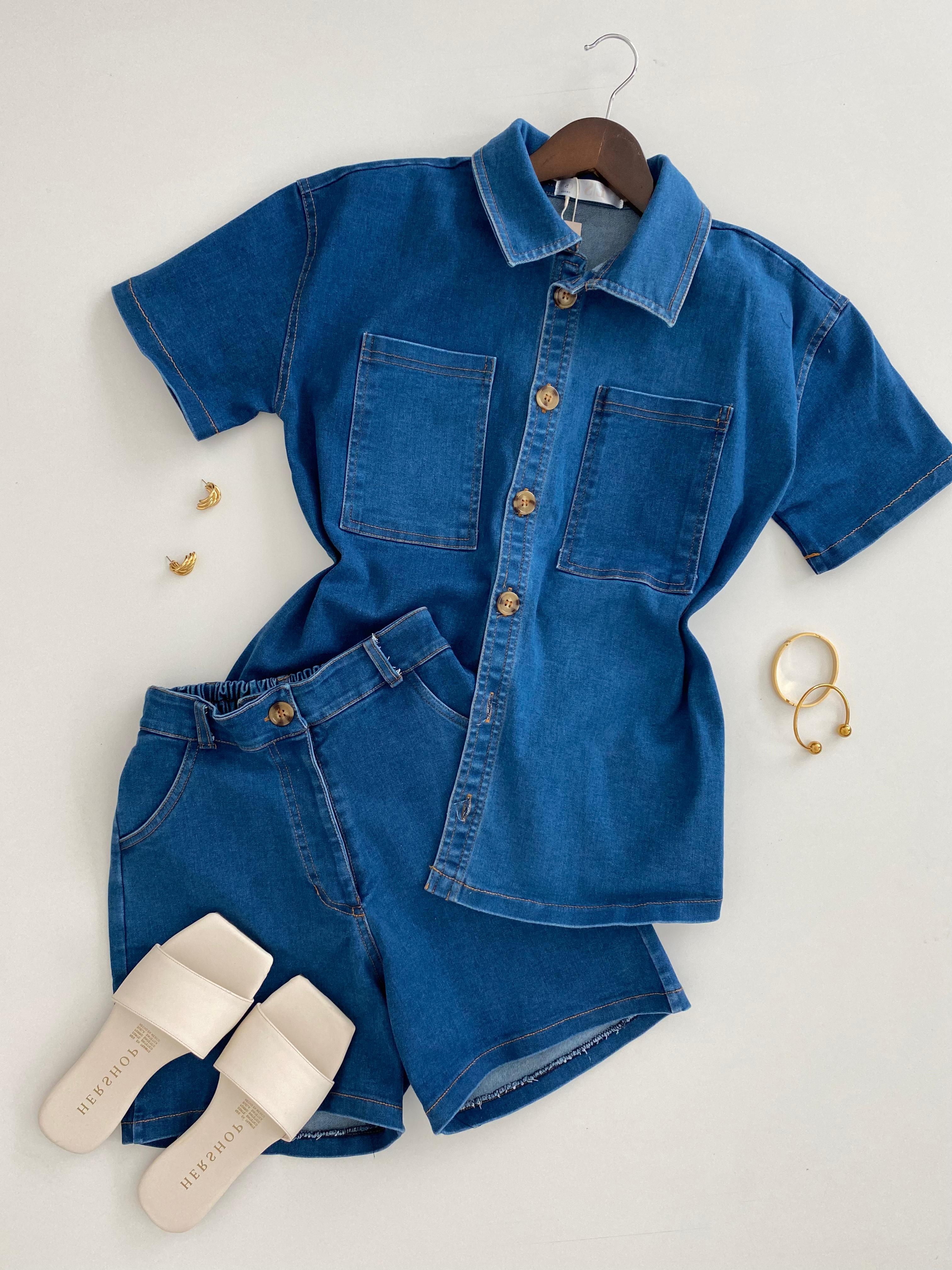 Conjunto denim stretch
