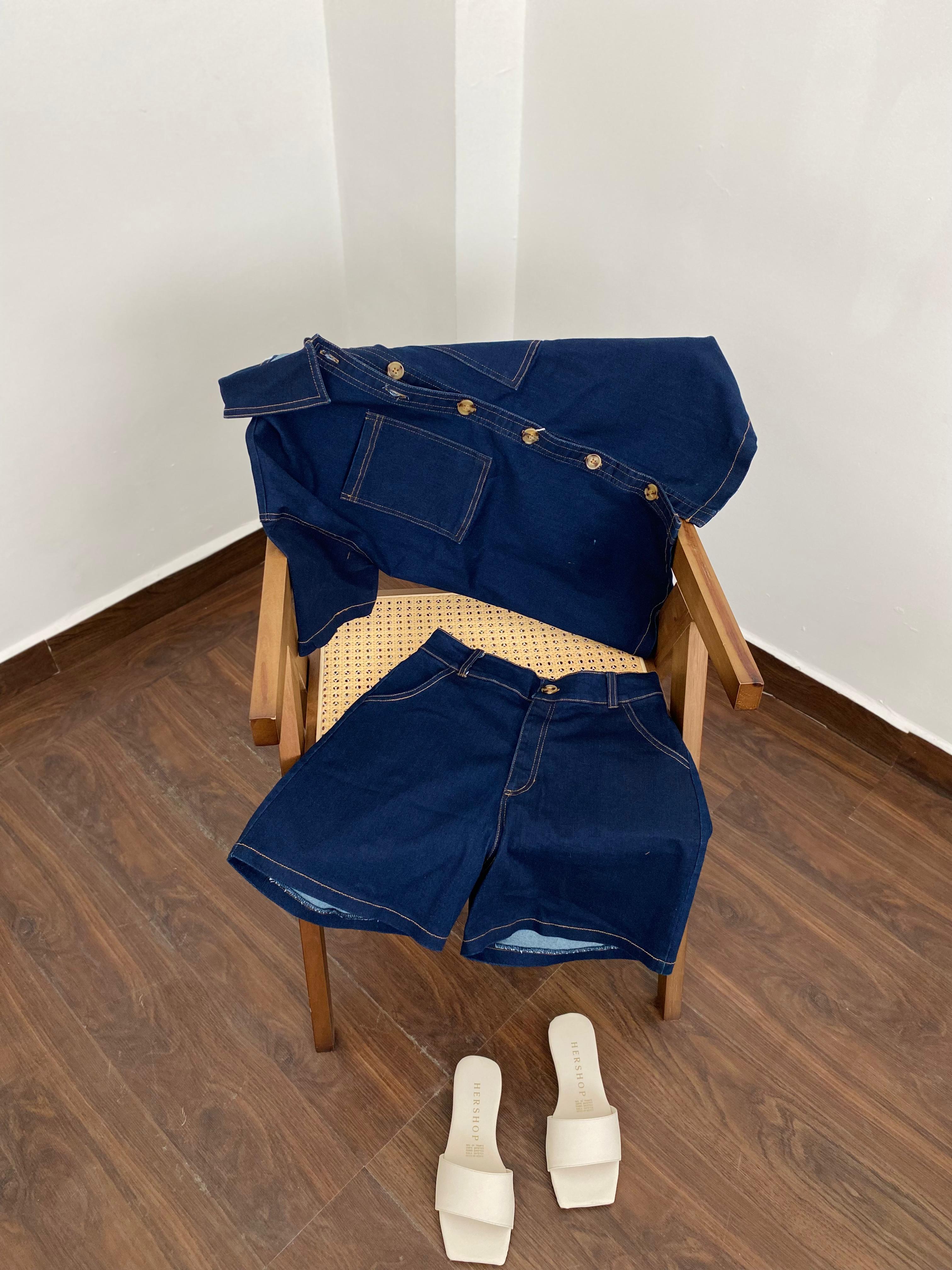 Conjunto denim stretch