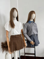 Falda tejida c/cinto