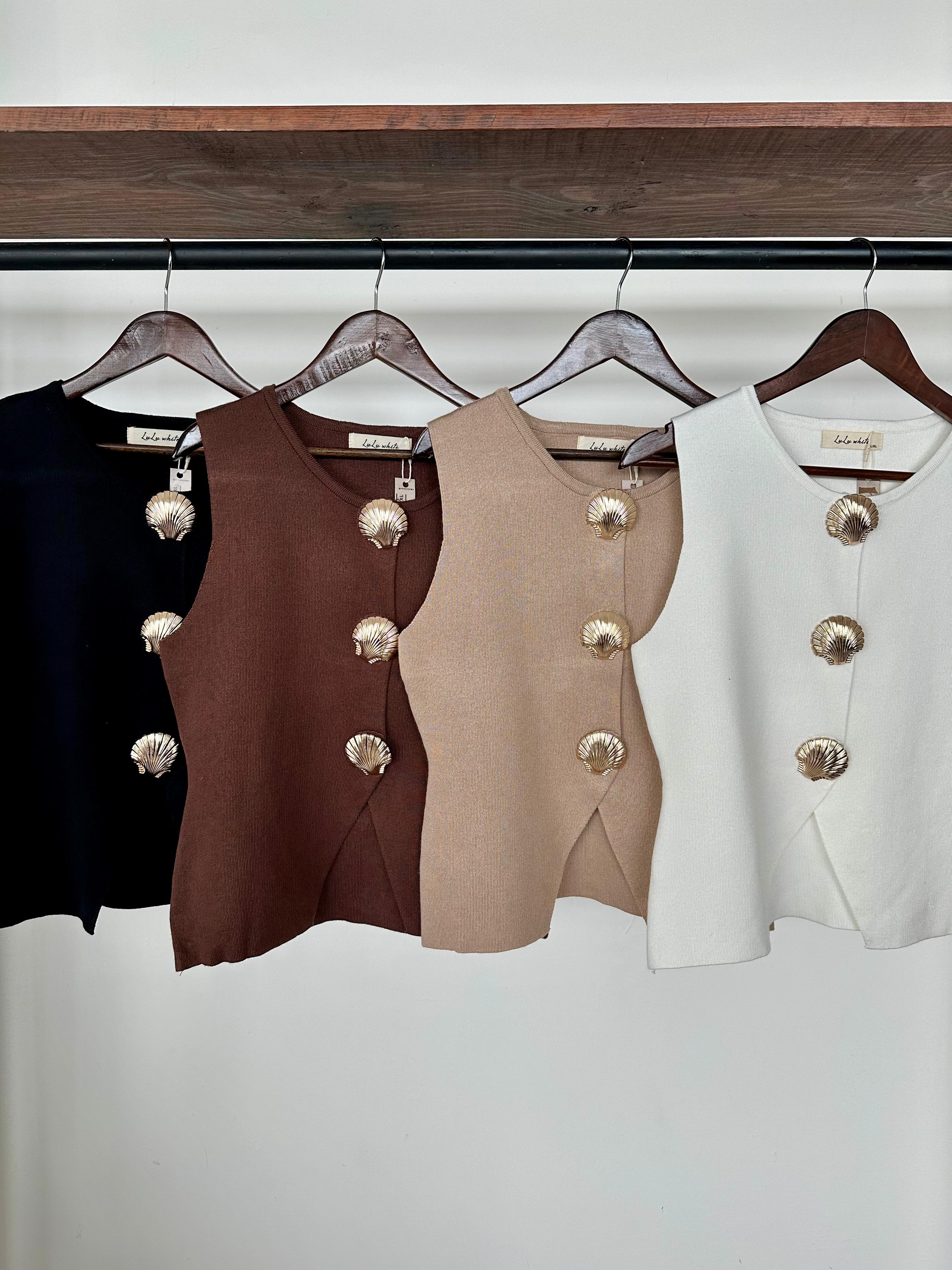 Chaleco boton concha