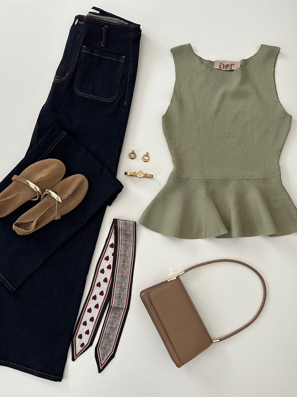 Blusa peplum de punto