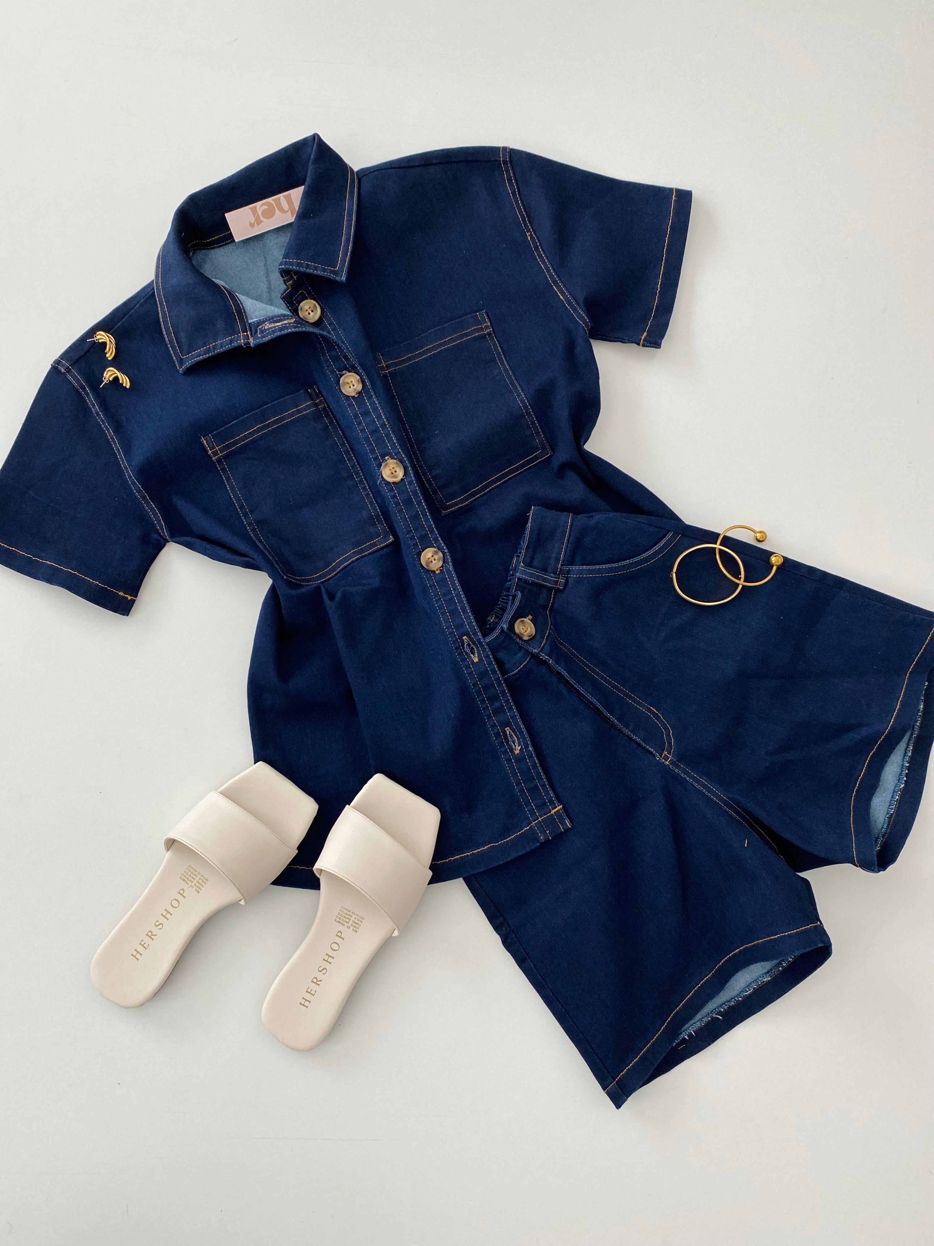 Conjunto denim stretch
