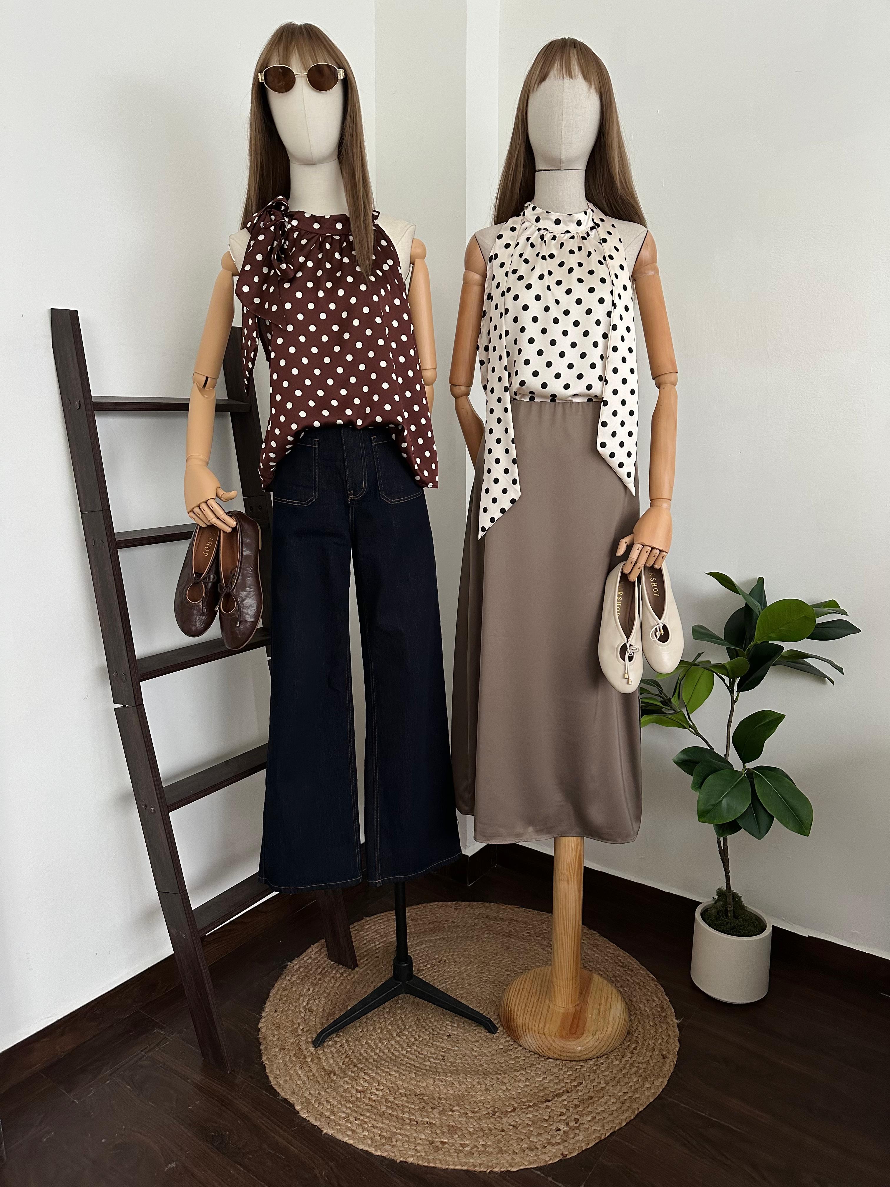 Blusa polka dots listón