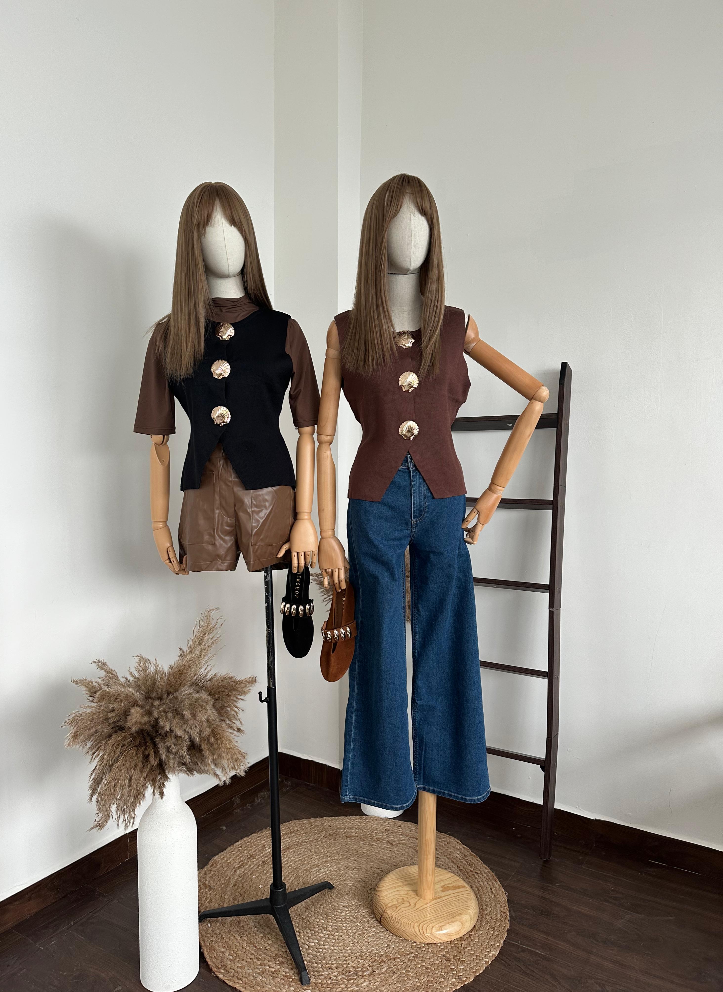 Chaleco boton concha