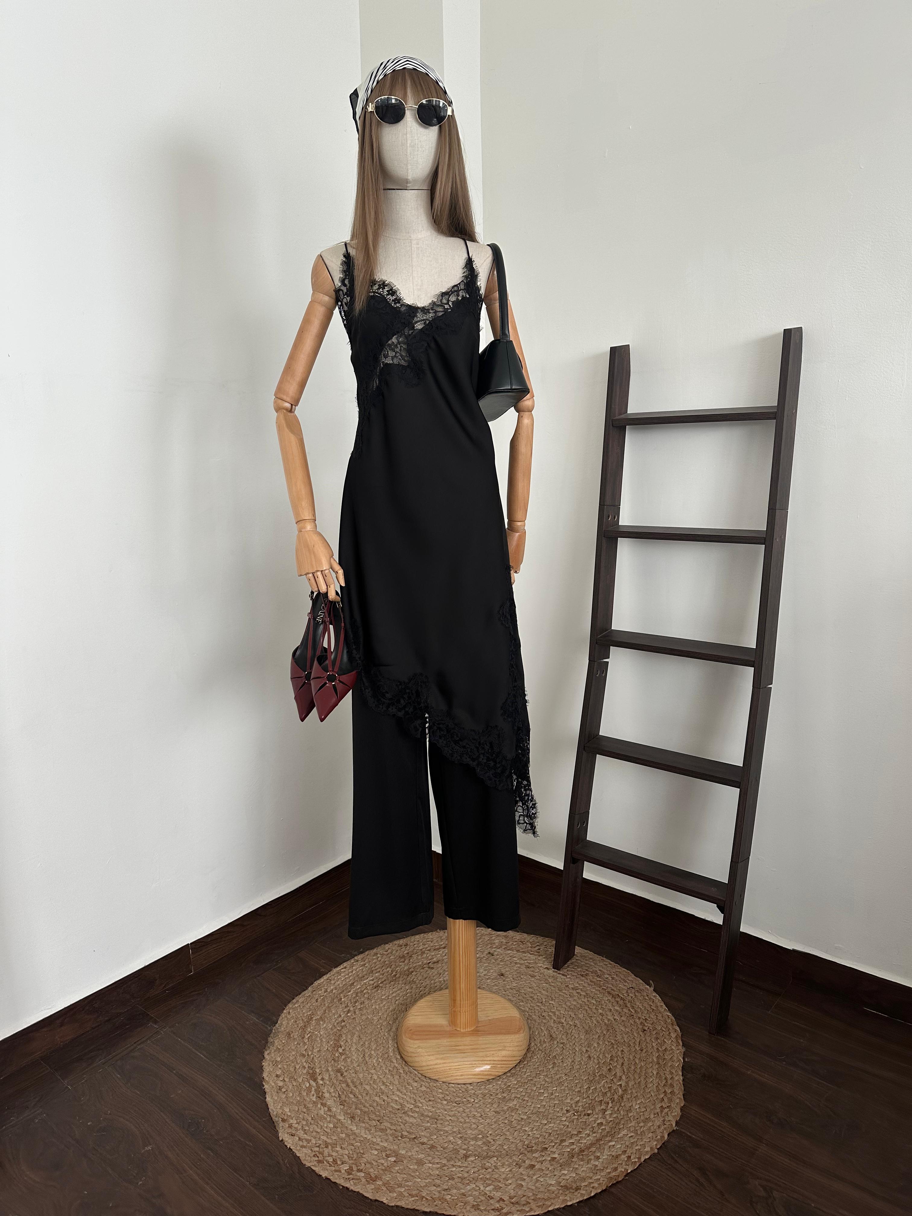 Blusa tipo vestido c/encaje