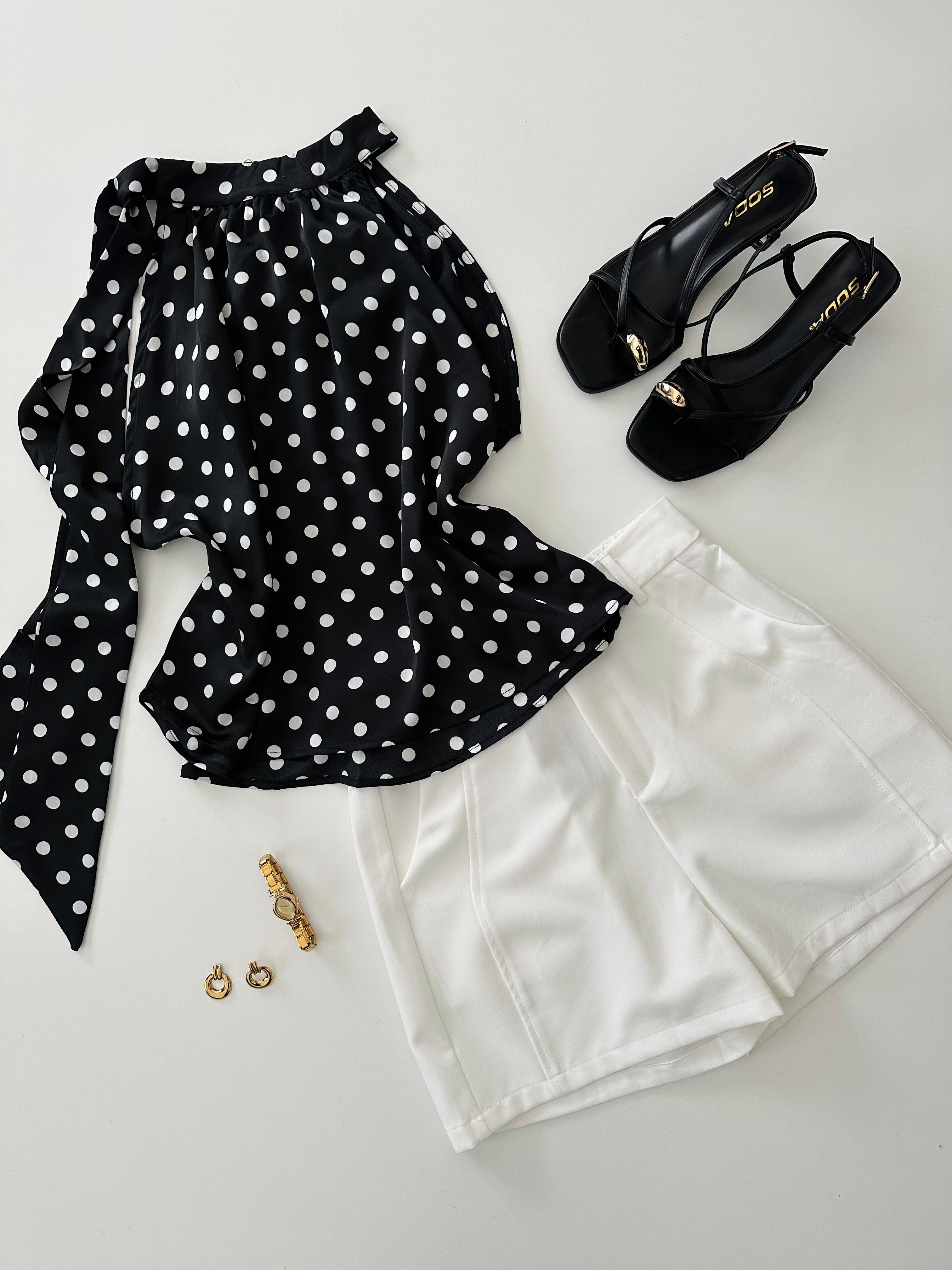 Blusa polka dots listón